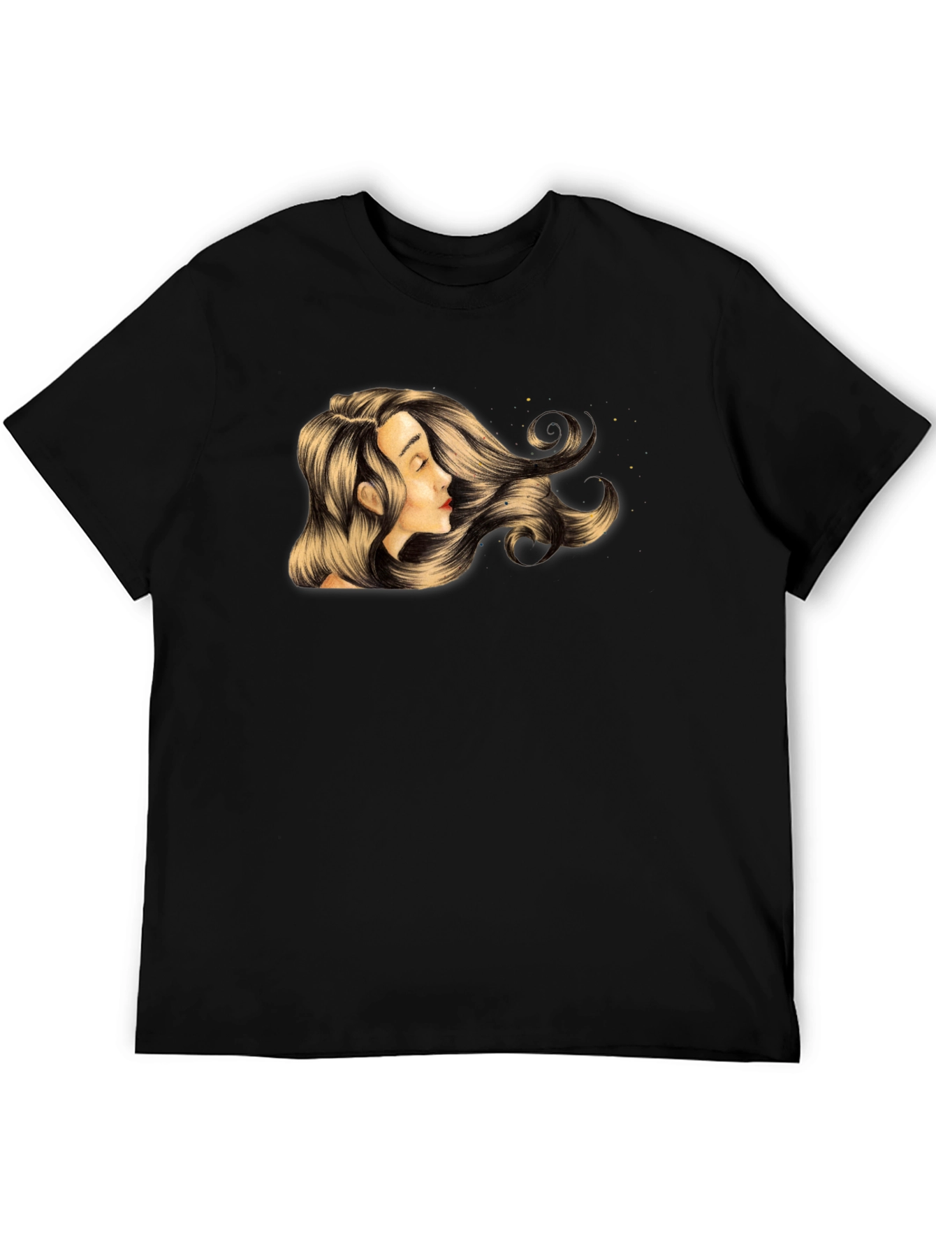 Woman Portrait Graphic T-Shirt - Stylish Black Tee
