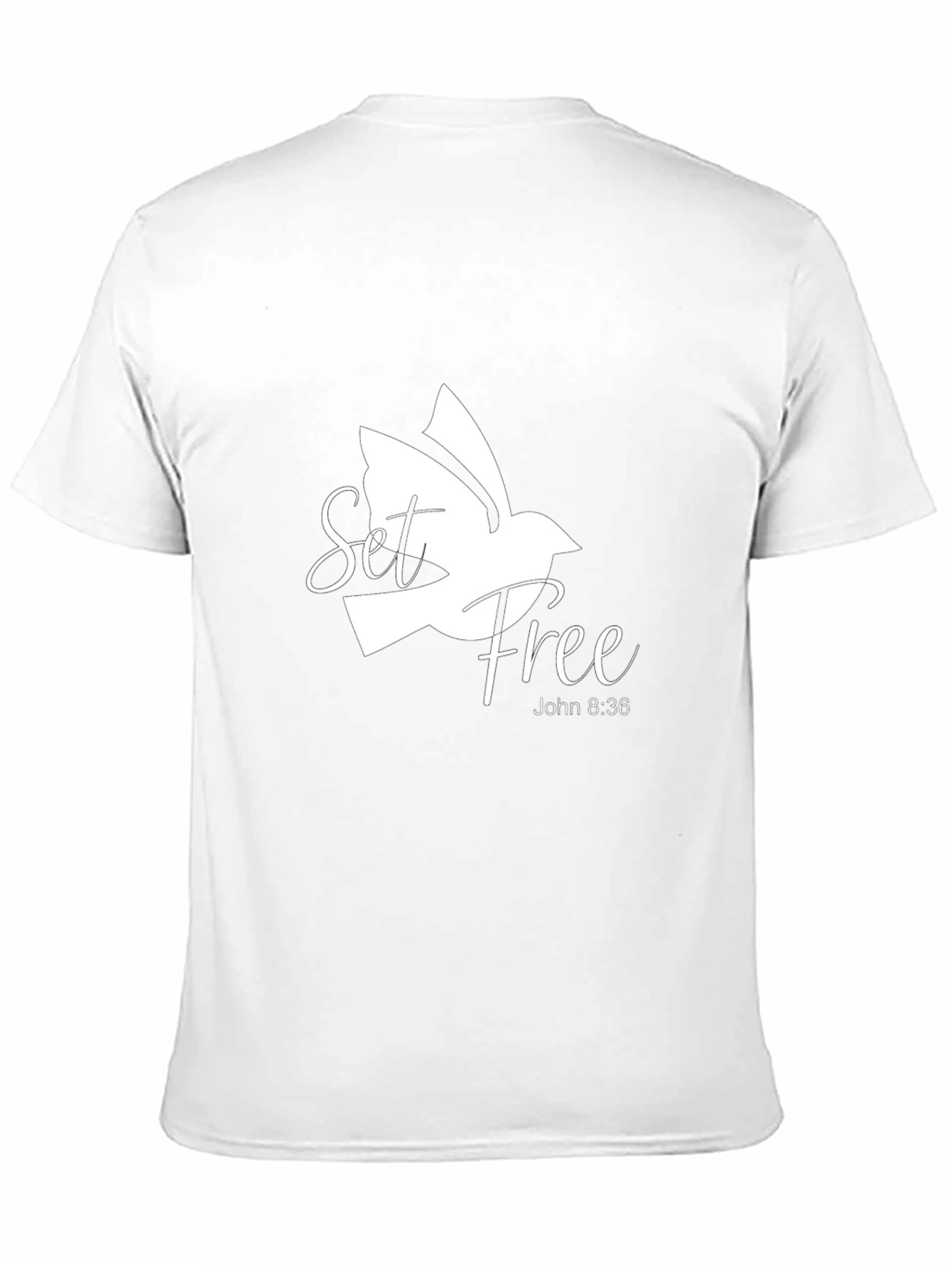 Set Free Dove Graphic Black T-Shirt