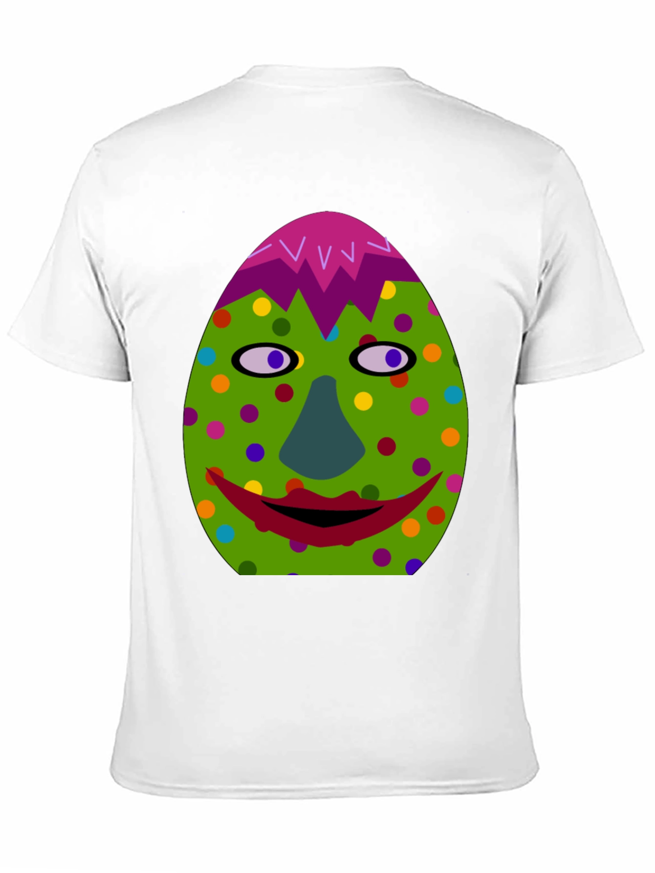 Funky Easter Egg Face T-Shirt - Quirky Holiday Style!