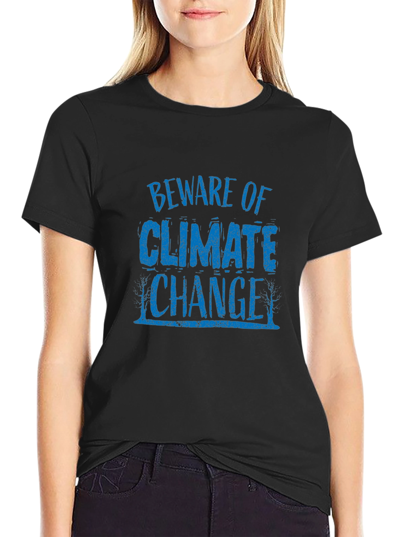 Beware of Climate Change Graphic Tee - Black