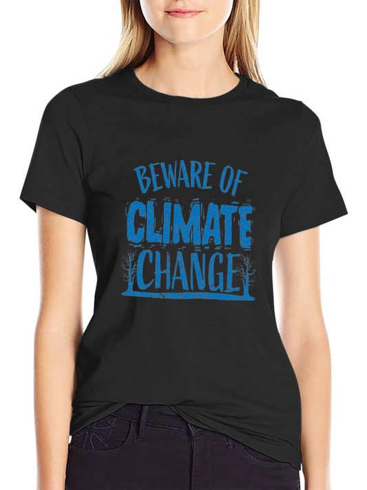 Beware of Climate Change Graphic Tee - Black