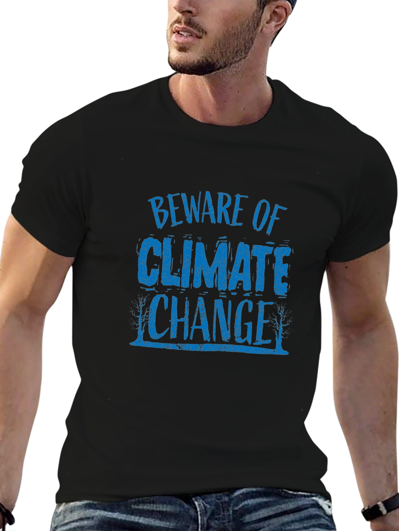 Beware of Climate Change Graphic Tee - Black