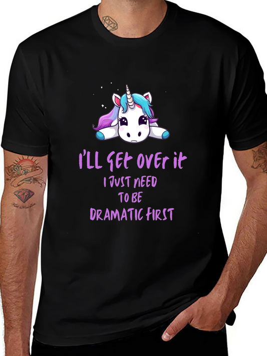 Dramatic Unicorn Graphic T-Shirt
