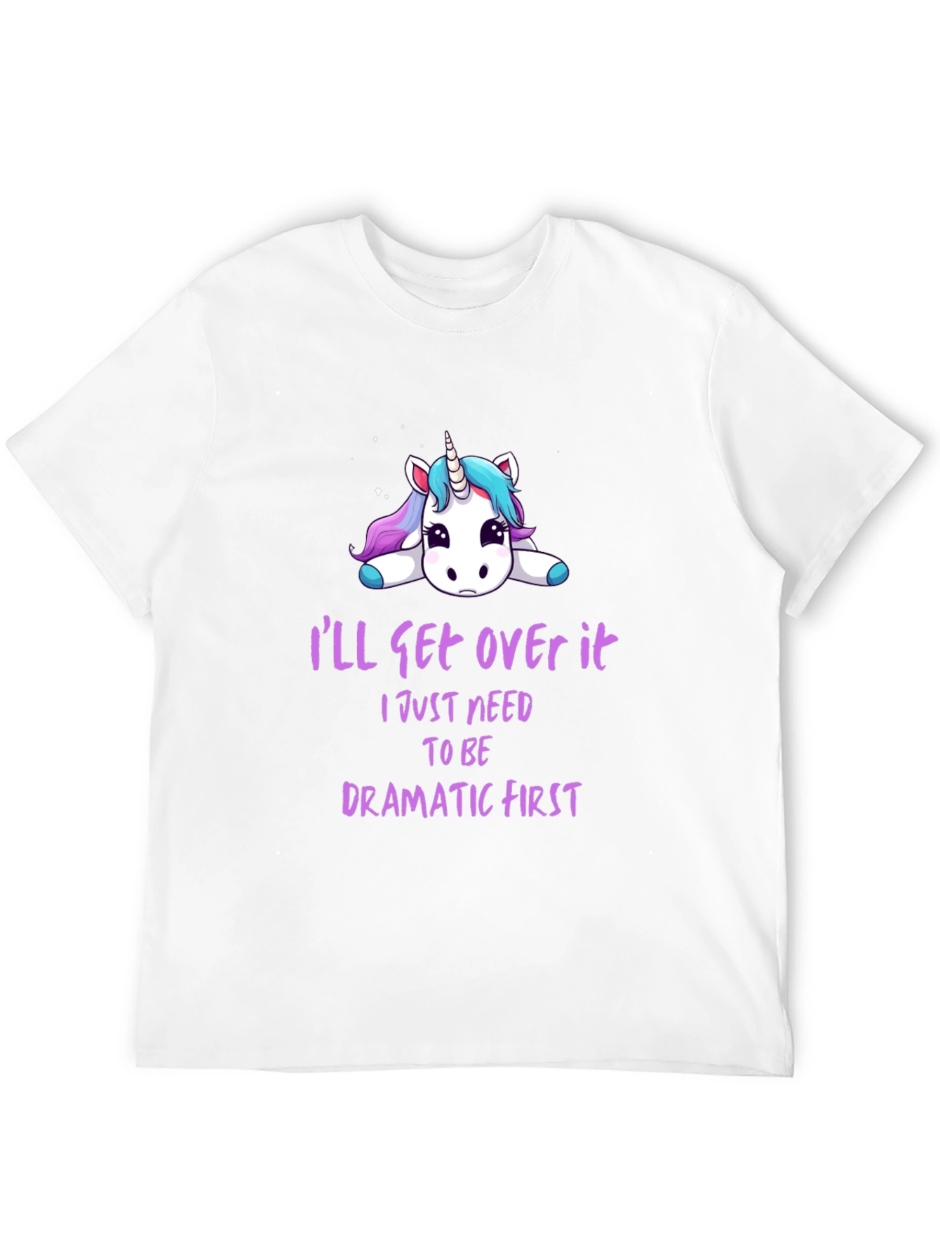 Dramatic Unicorn Graphic T-Shirt