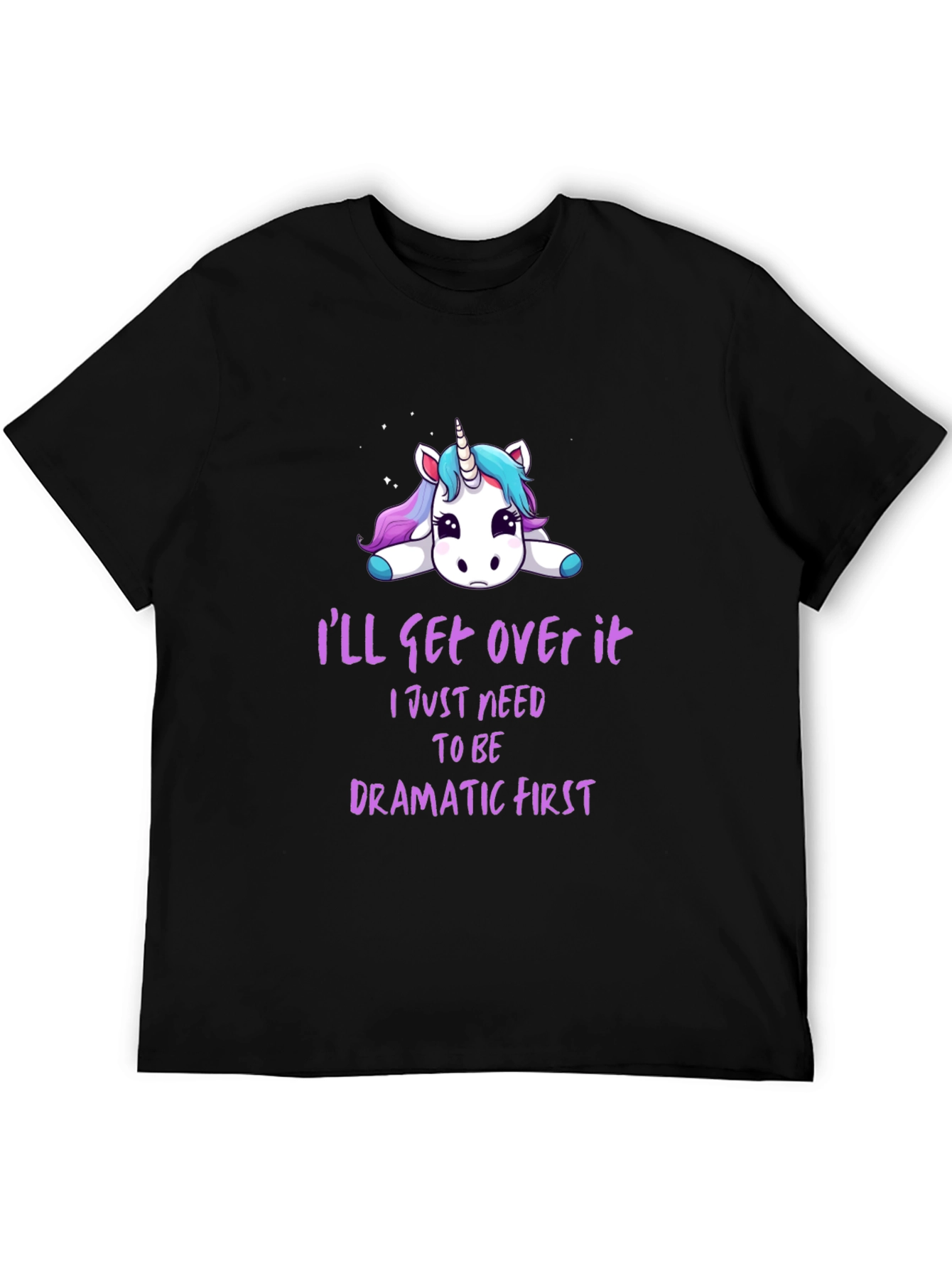 Dramatic Unicorn Graphic T-Shirt