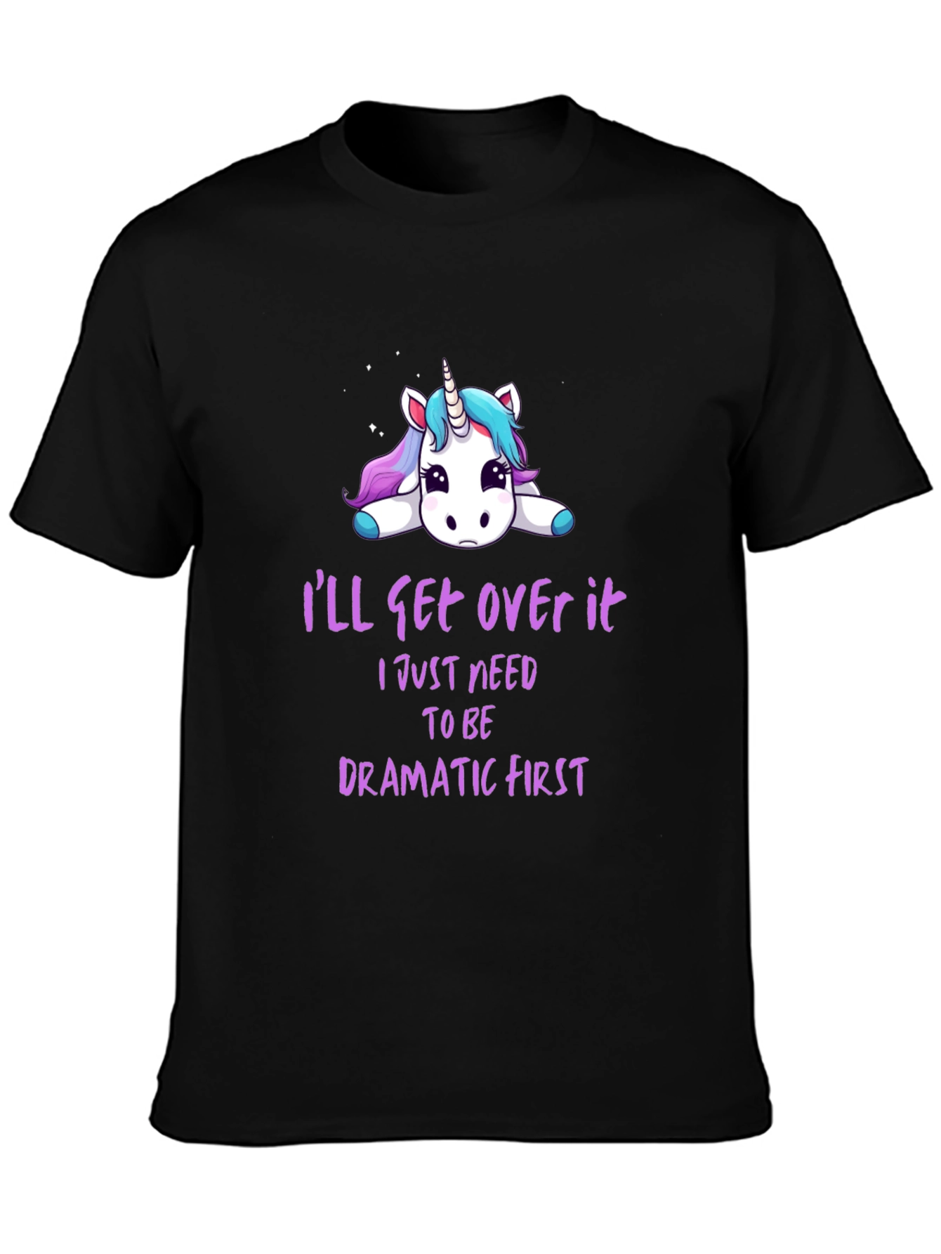 Dramatic Unicorn Graphic T-Shirt