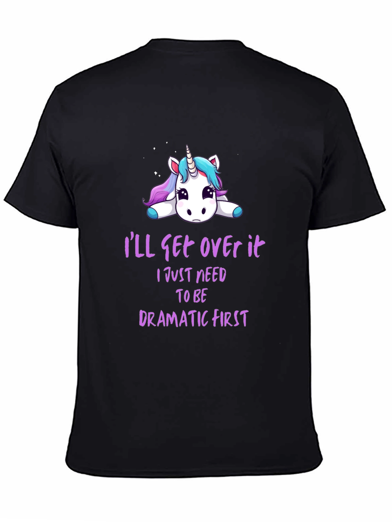 Dramatic Unicorn Graphic T-Shirt