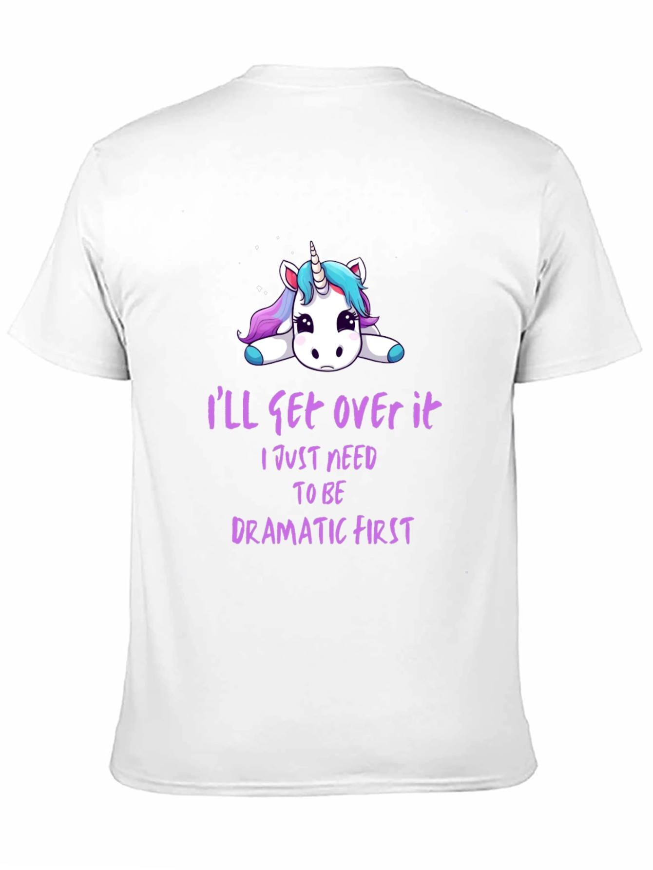 Dramatic Unicorn Graphic T-Shirt