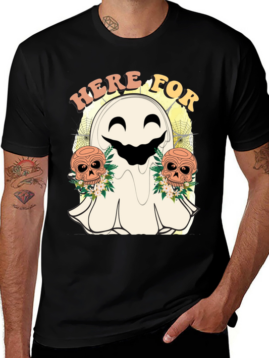 Here For Ghost Halloween T-Shirt