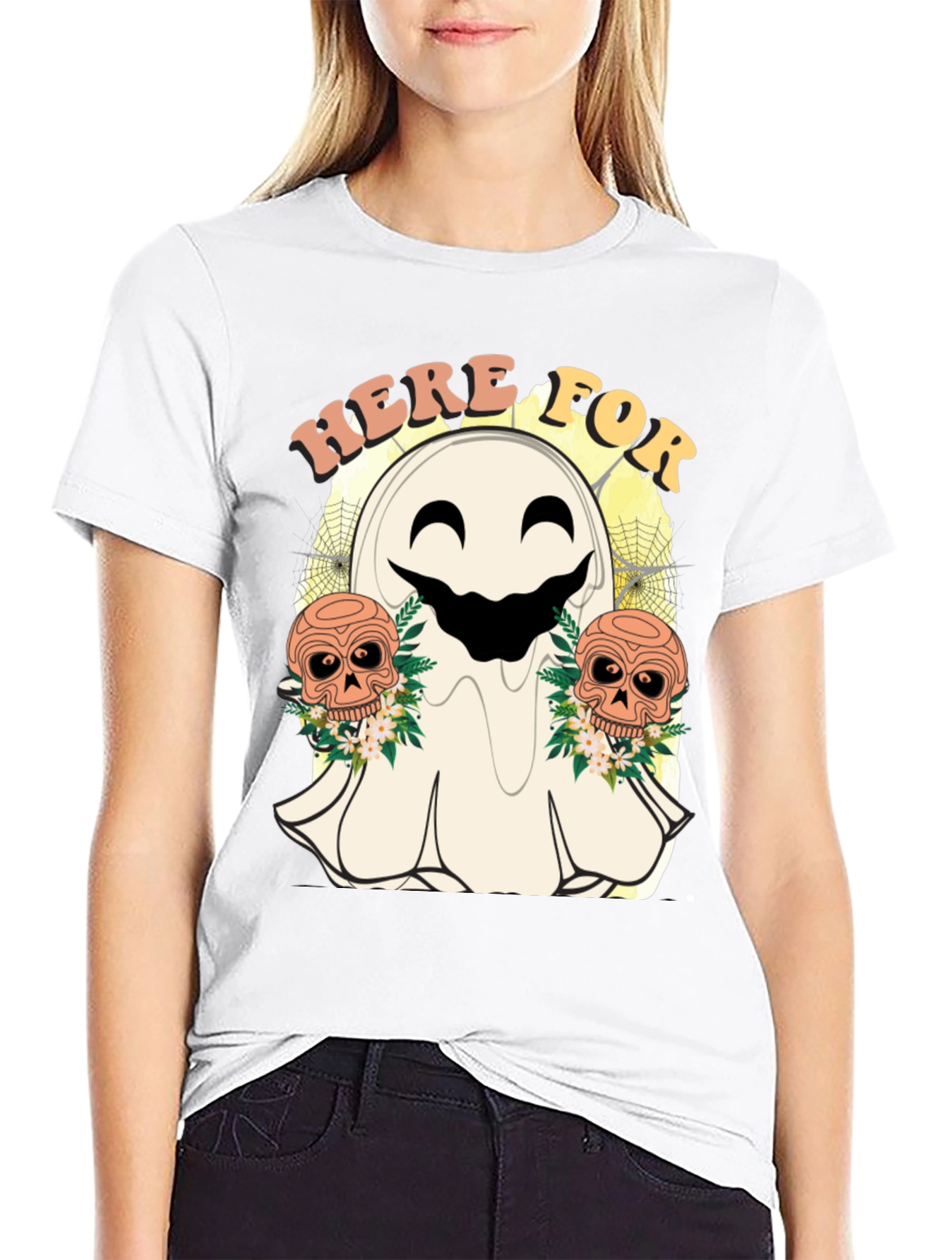 Here For Ghost Halloween T-Shirt