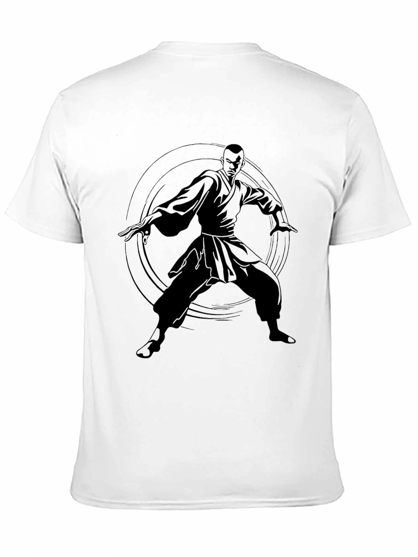 Mens Black Graphic T-Shirt - Martial Arts Design