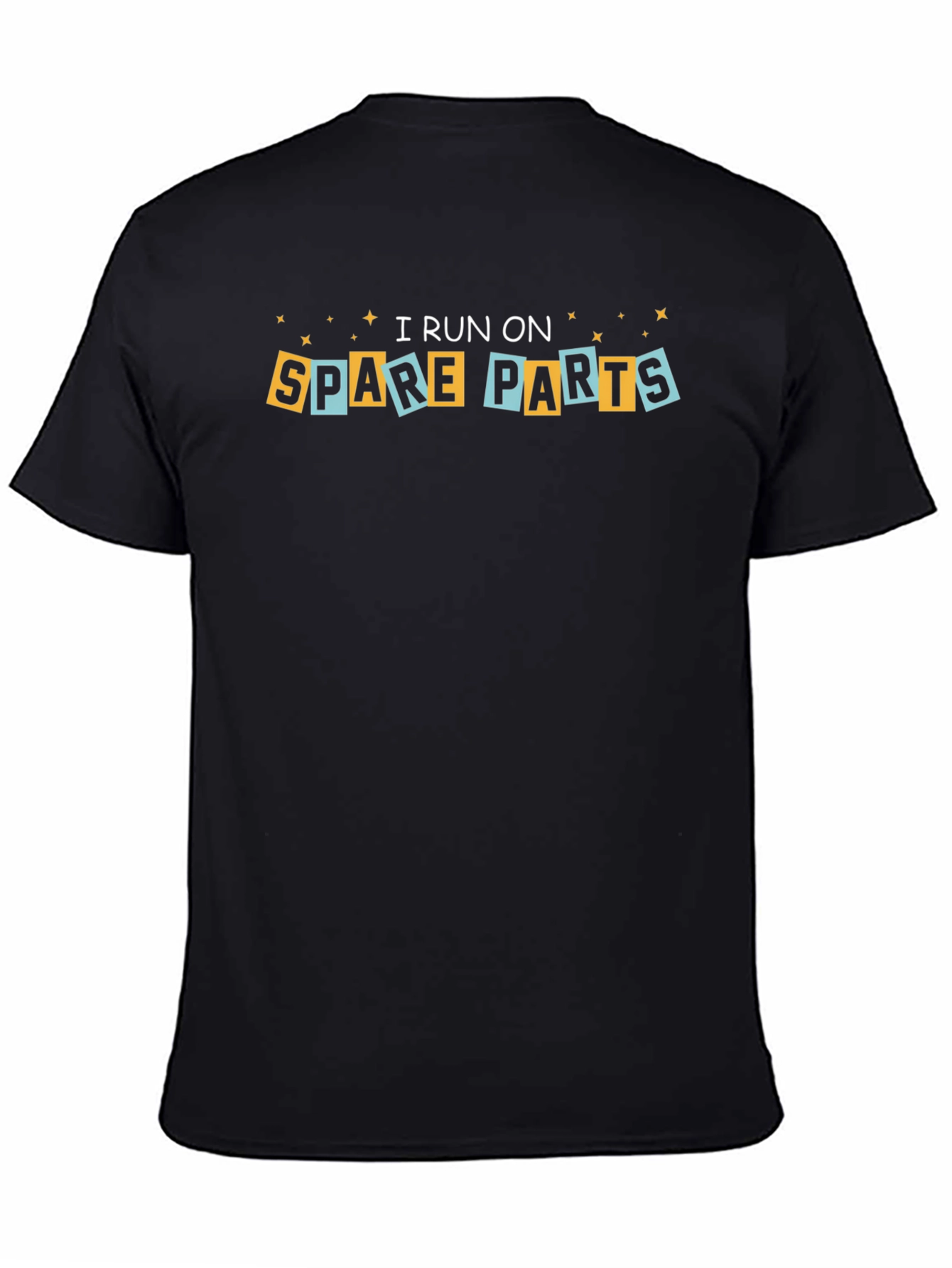 I Run On Spare Parts - Novelty Graphic T-Shirt