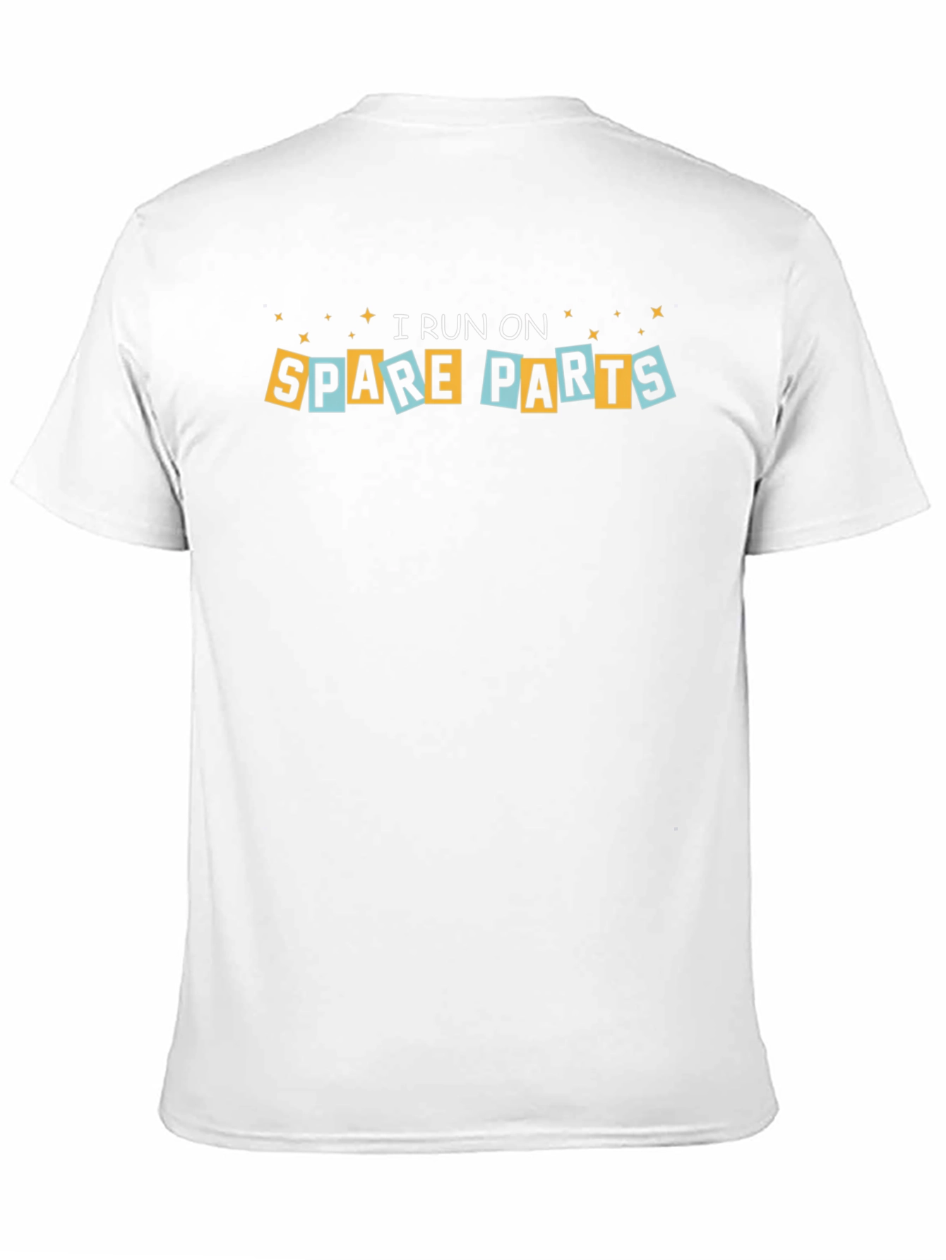 I Run On Spare Parts - Novelty Graphic T-Shirt