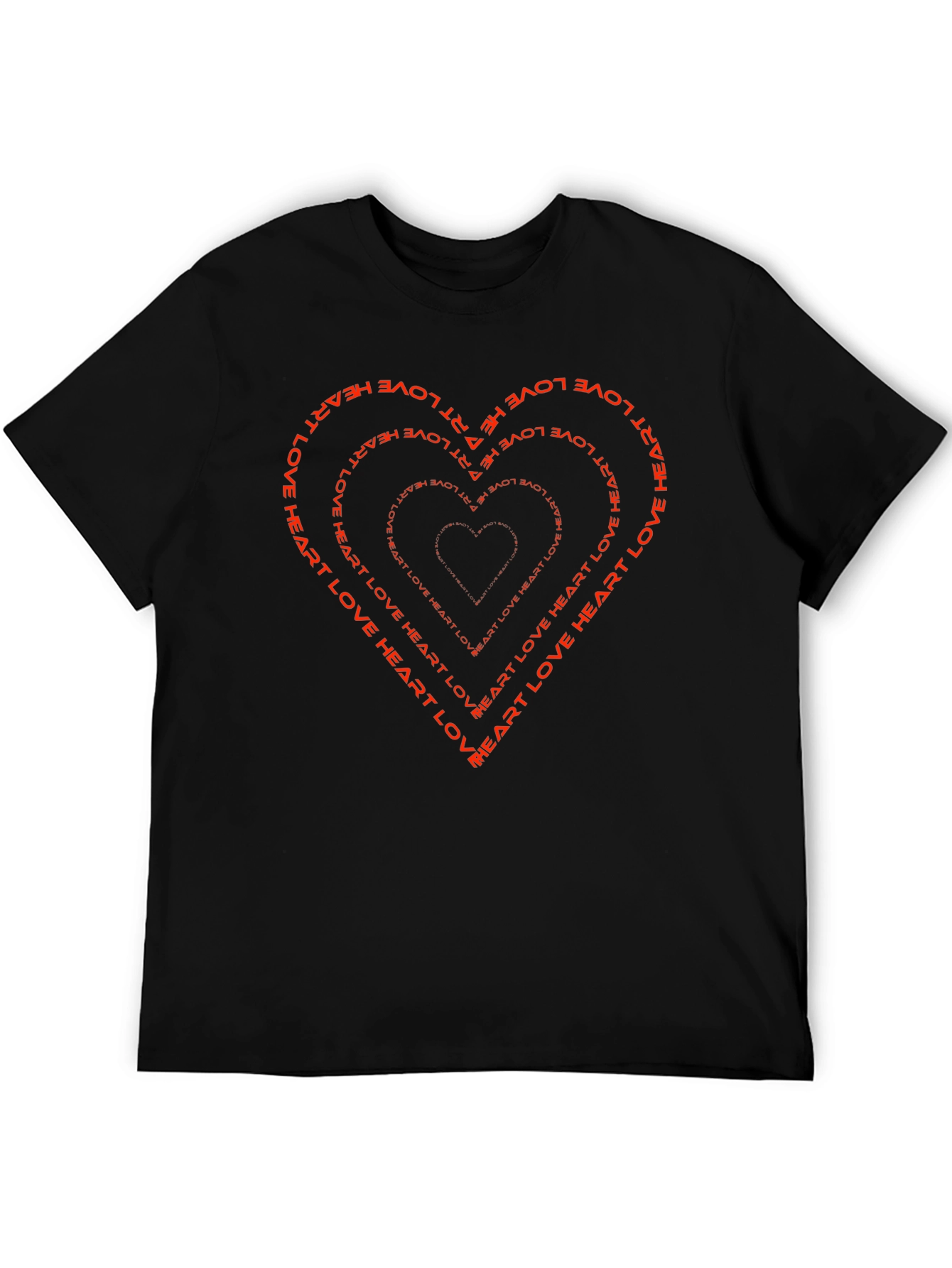 Love Heart Graphic T-Shirt - Stylish Black Tee