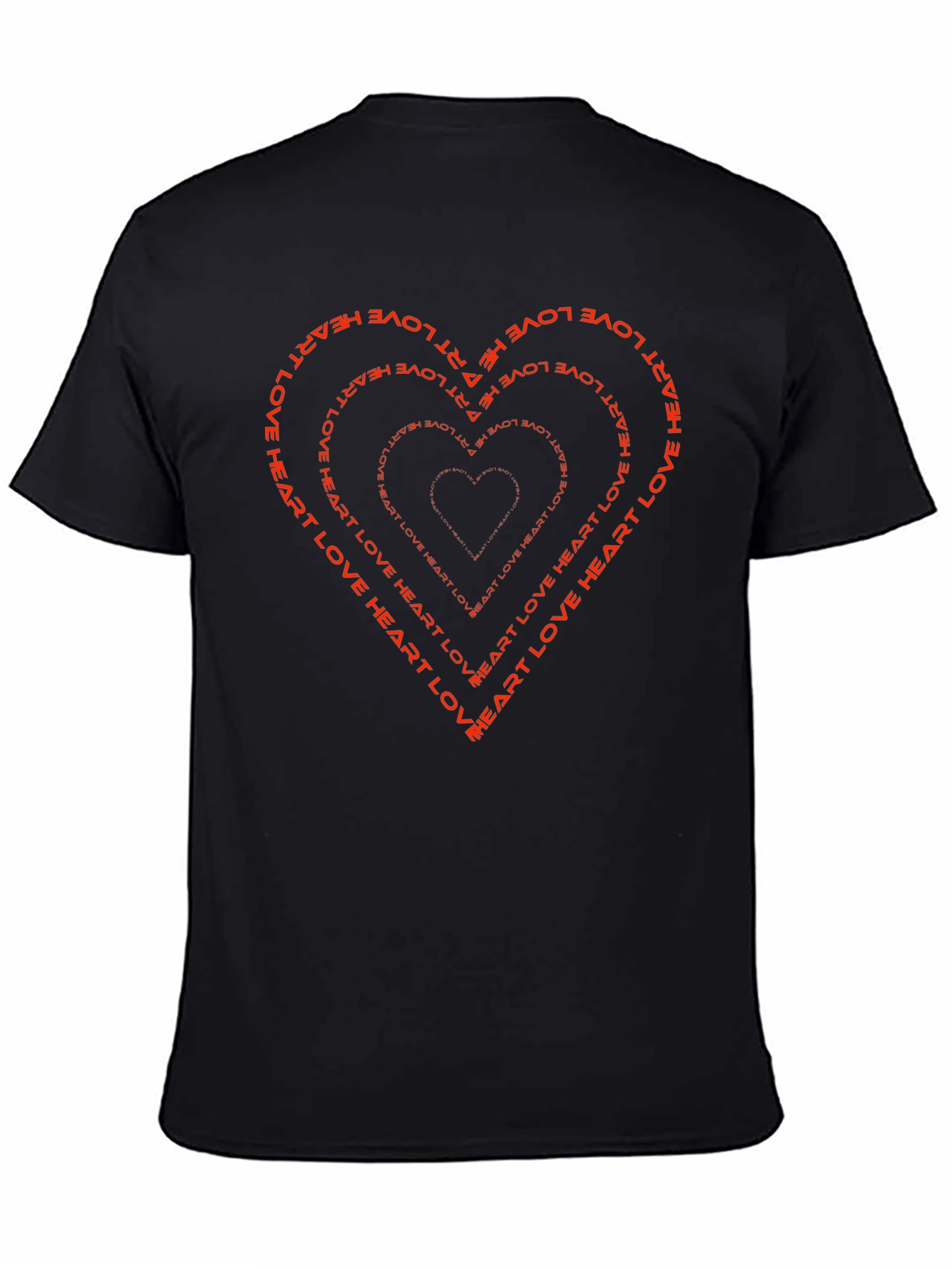Love Heart Graphic T-Shirt - Stylish Black Tee