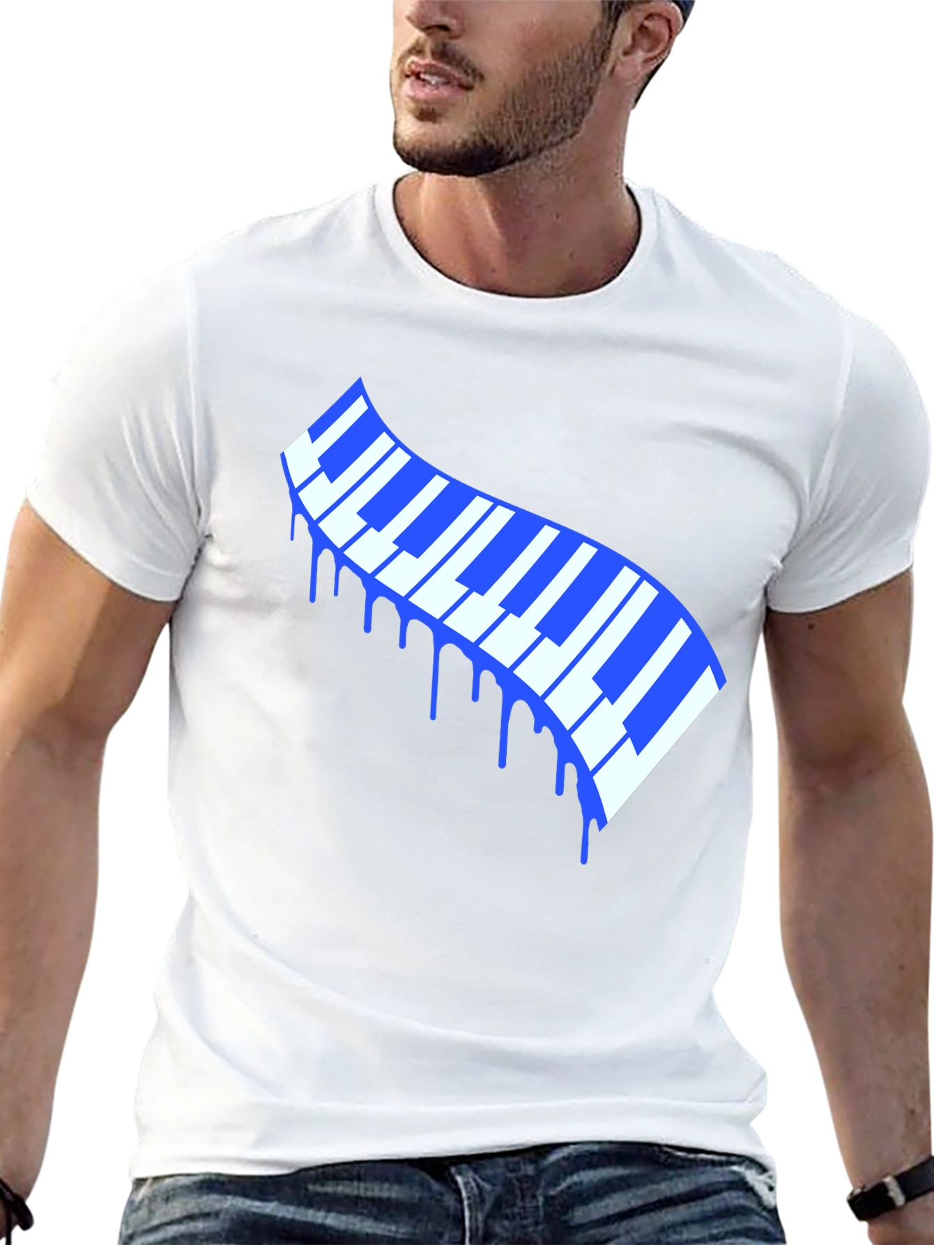 Dripping Keys Graphic Tee - Stylish Music Lover T-Shirt