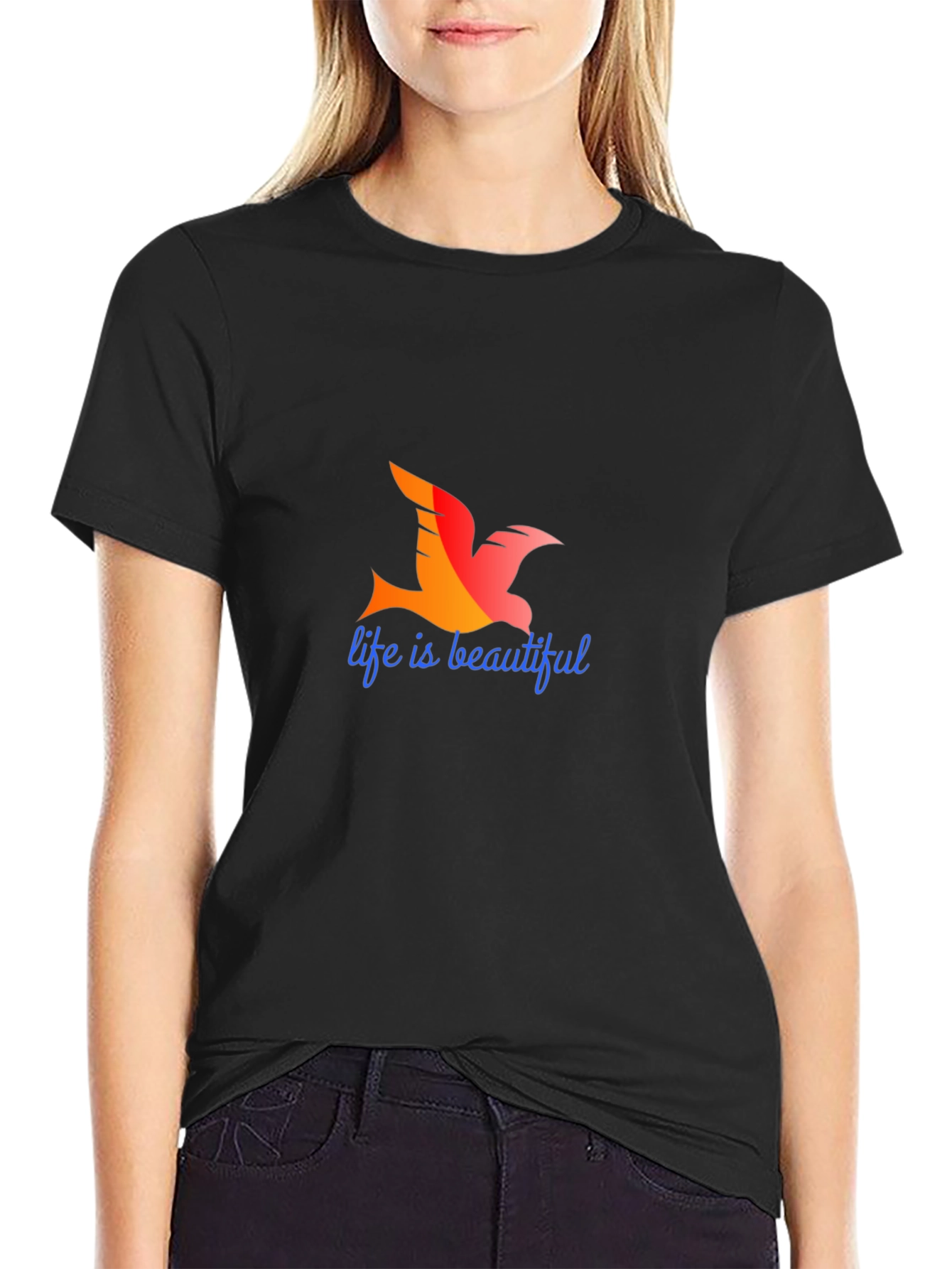 Life is Beautiful T-Shirt - Bird Graphic Tee