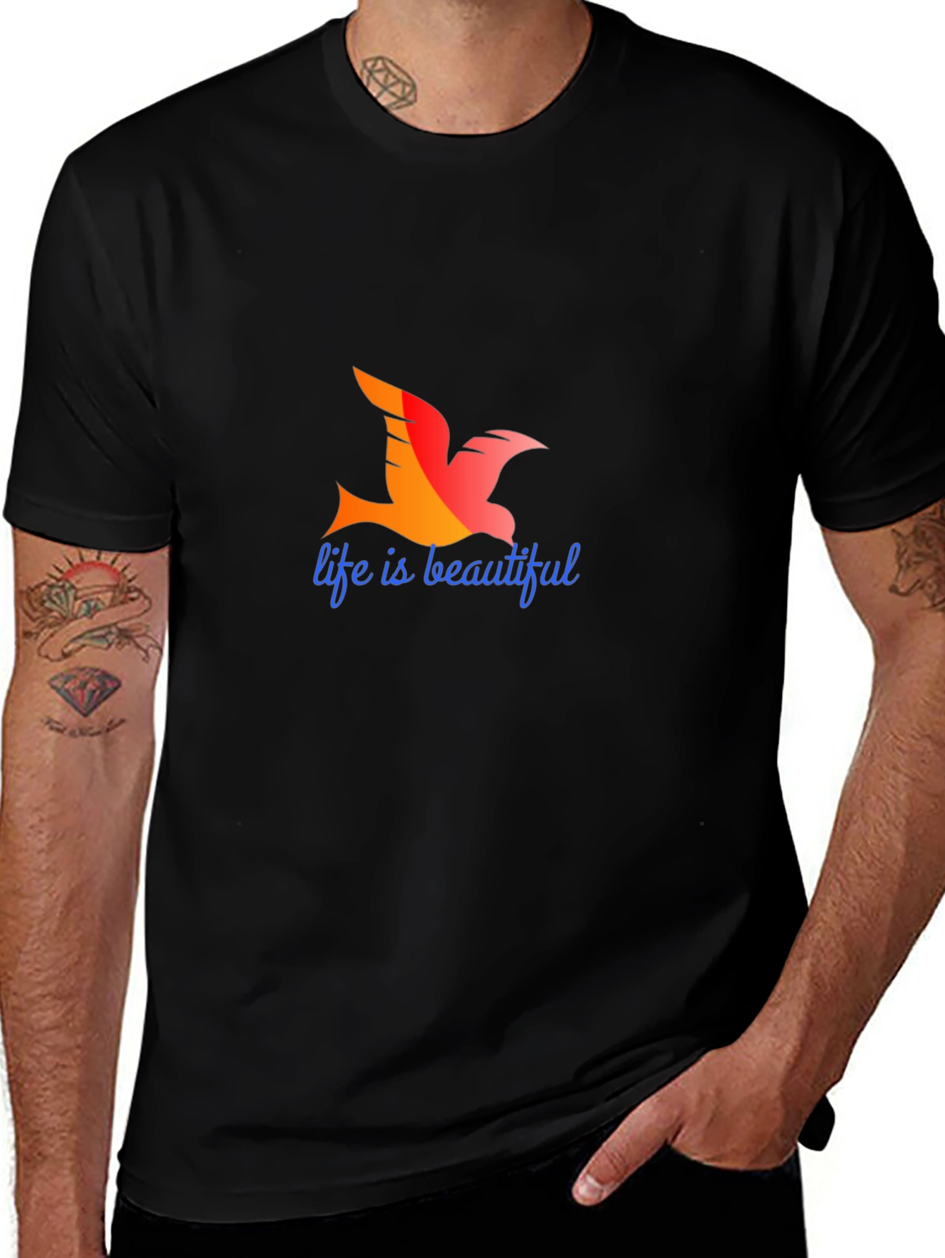 Life is Beautiful T-Shirt - Bird Graphic Tee