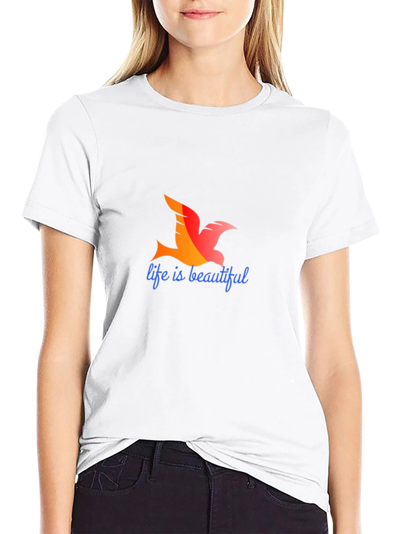 Life is Beautiful T-Shirt - Bird Graphic Tee
