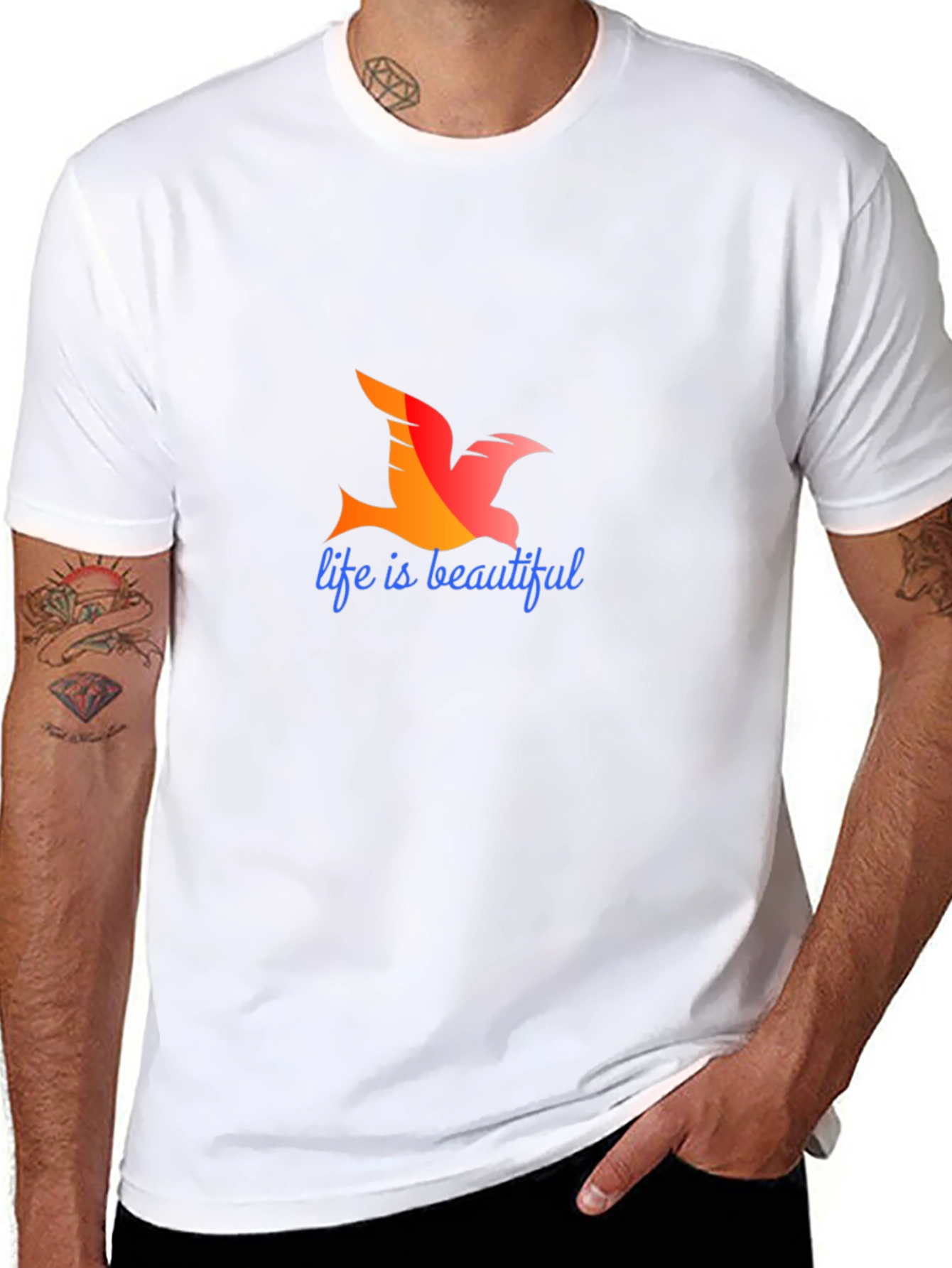 Life is Beautiful T-Shirt - Bird Graphic Tee