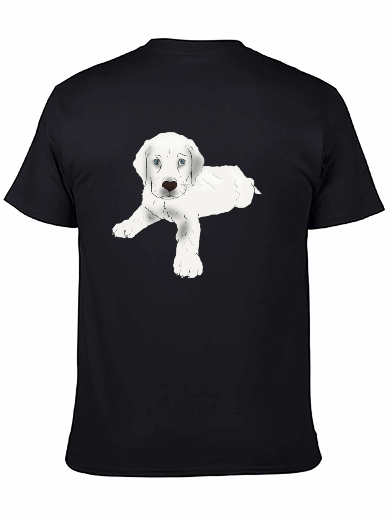 Puppy Graphic Black T-Shirt