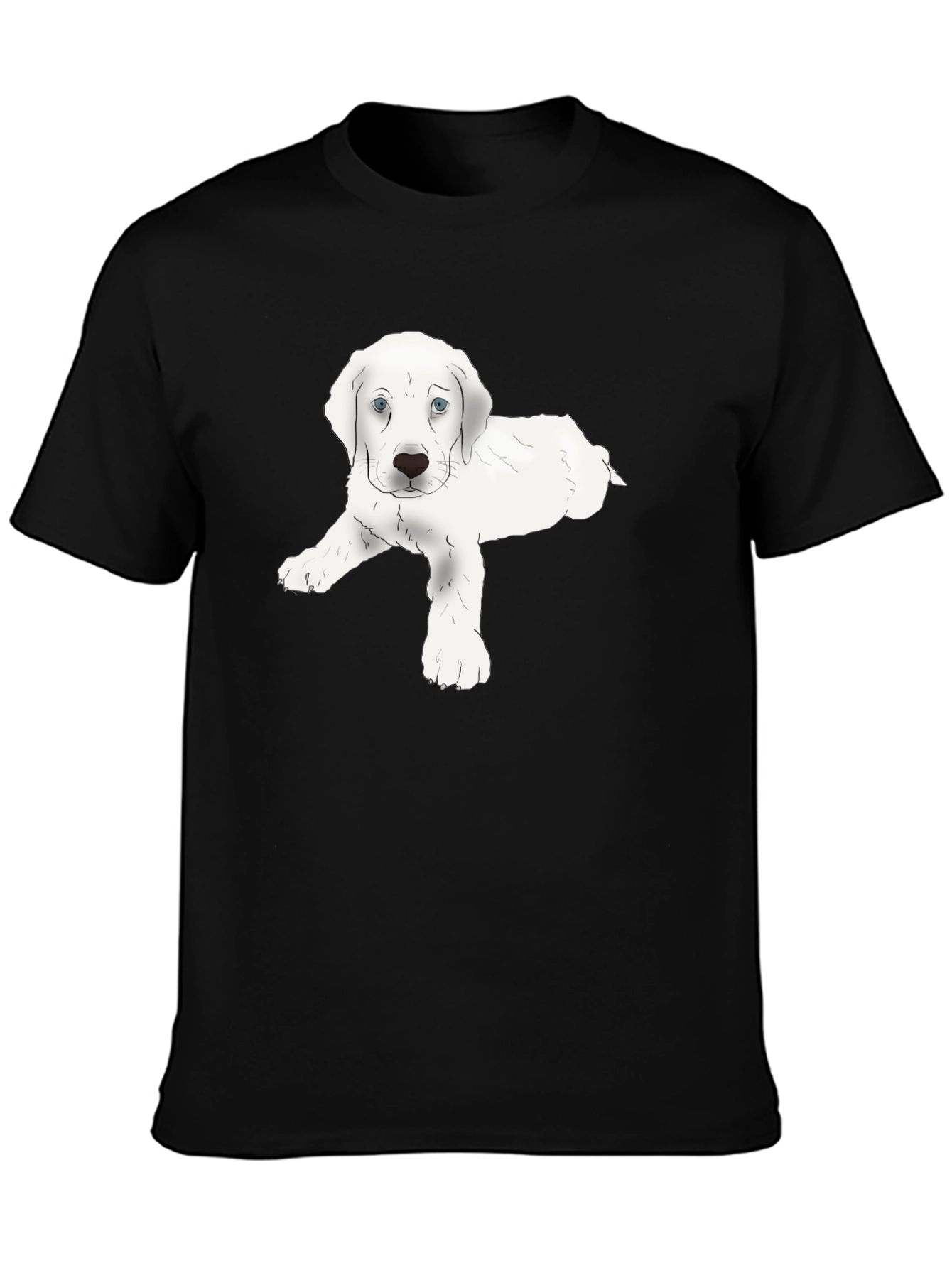 Puppy Graphic Black T-Shirt