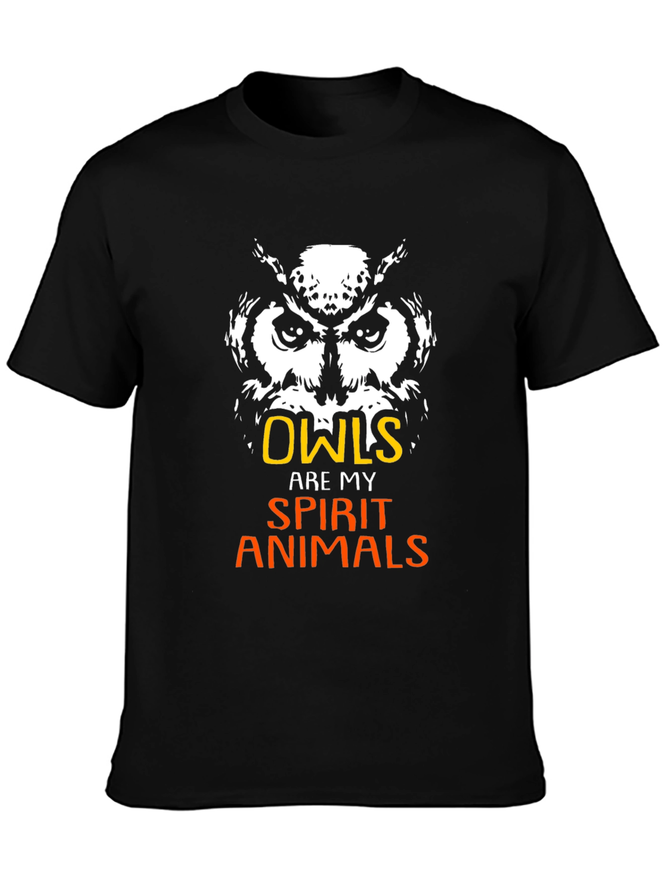 Owl Spirit Animal T-Shirt - Black Graphic Tee