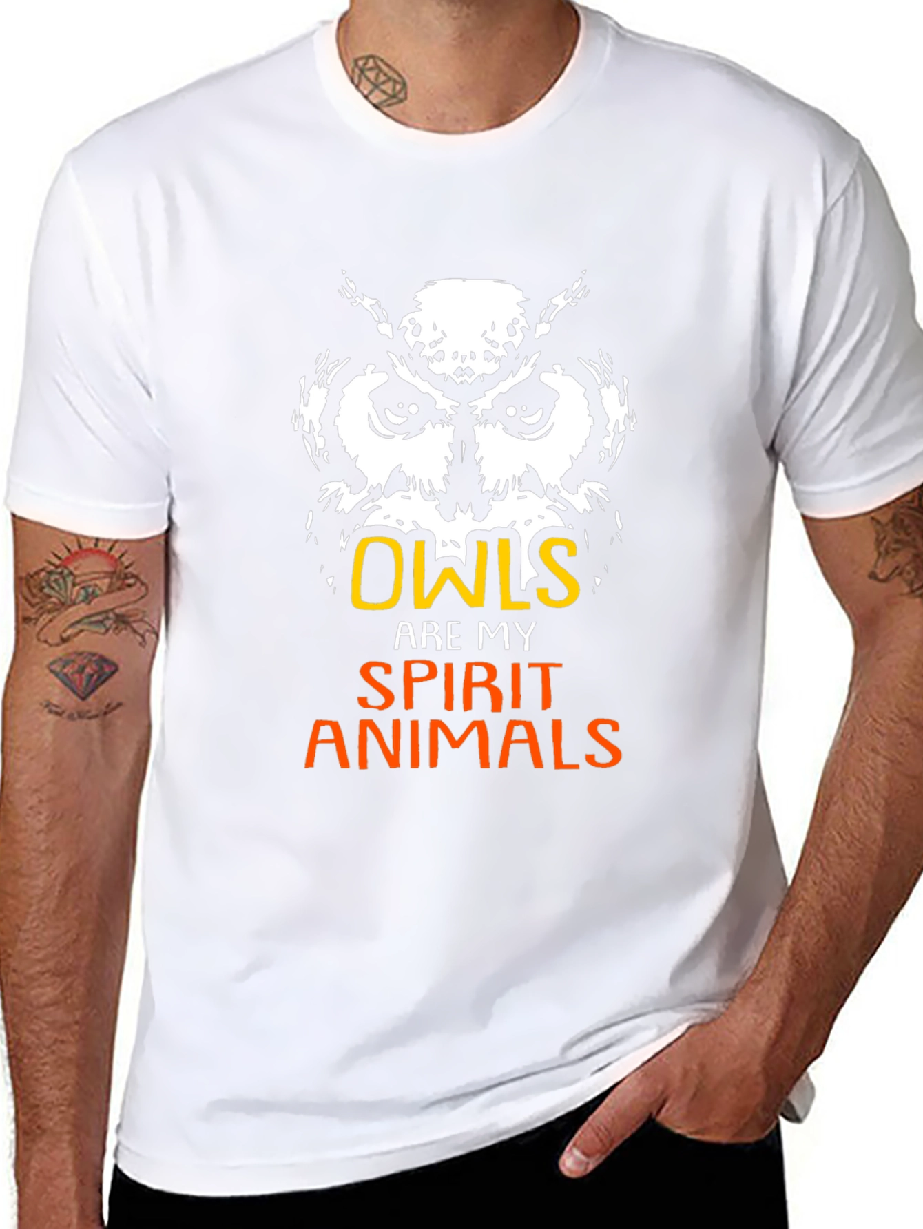 Owl Spirit Animal T-Shirt - Black Graphic Tee