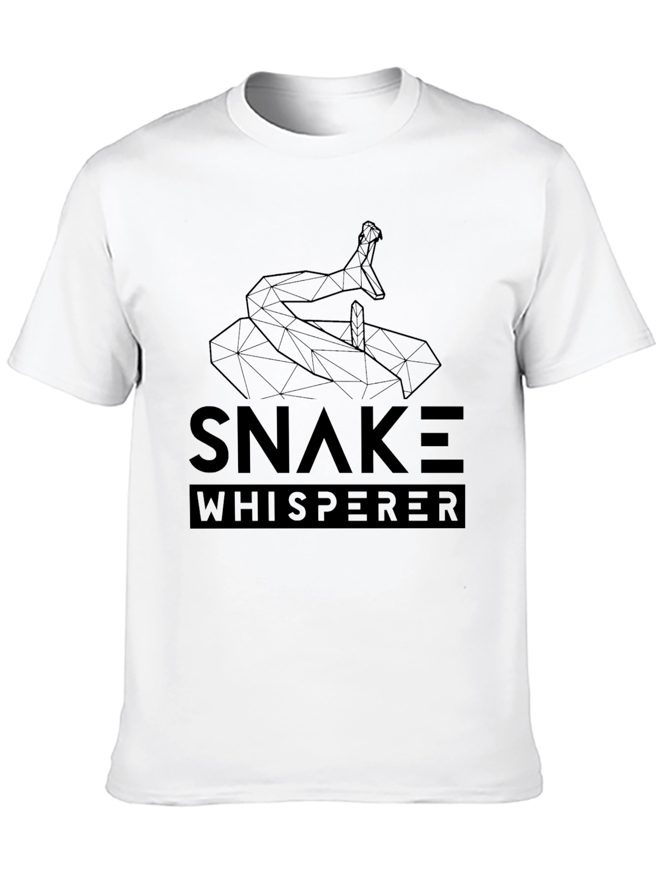 Snake Whisperer Geometric Tee - Mens Black Graphic T-Shirt