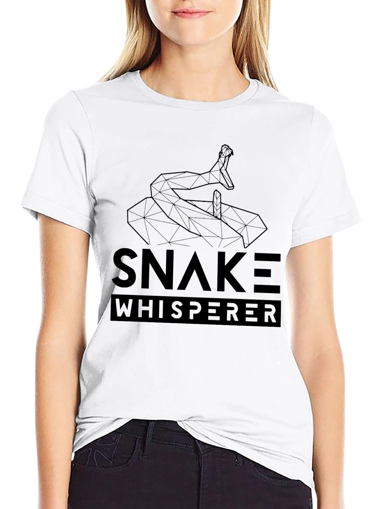 Snake Whisperer Geometric Tee - Mens Black Graphic T-Shirt