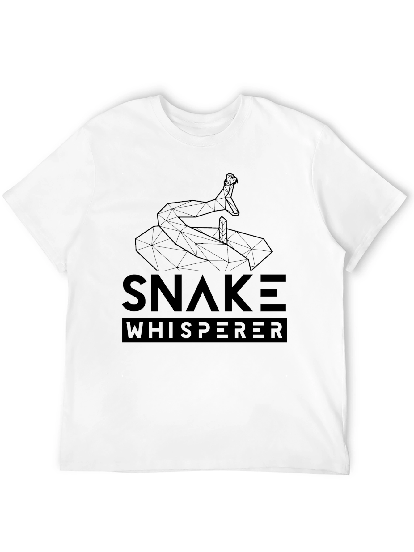 Snake Whisperer Geometric Tee - Mens Black Graphic T-Shirt