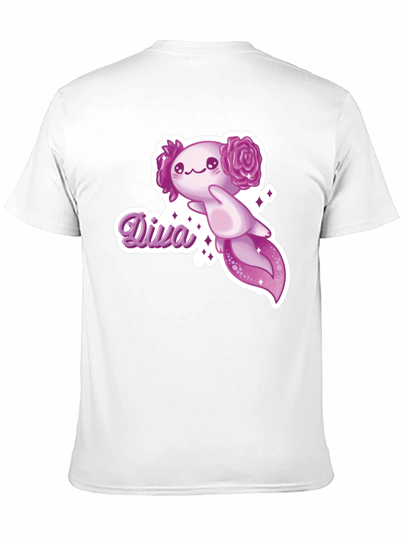 Diva Axolotl T-Shirt - Black Cotton Tee