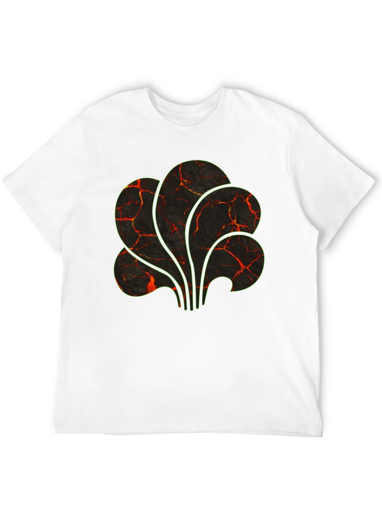 Lava Plant Graphic Tee - Modern Black T-Shirt