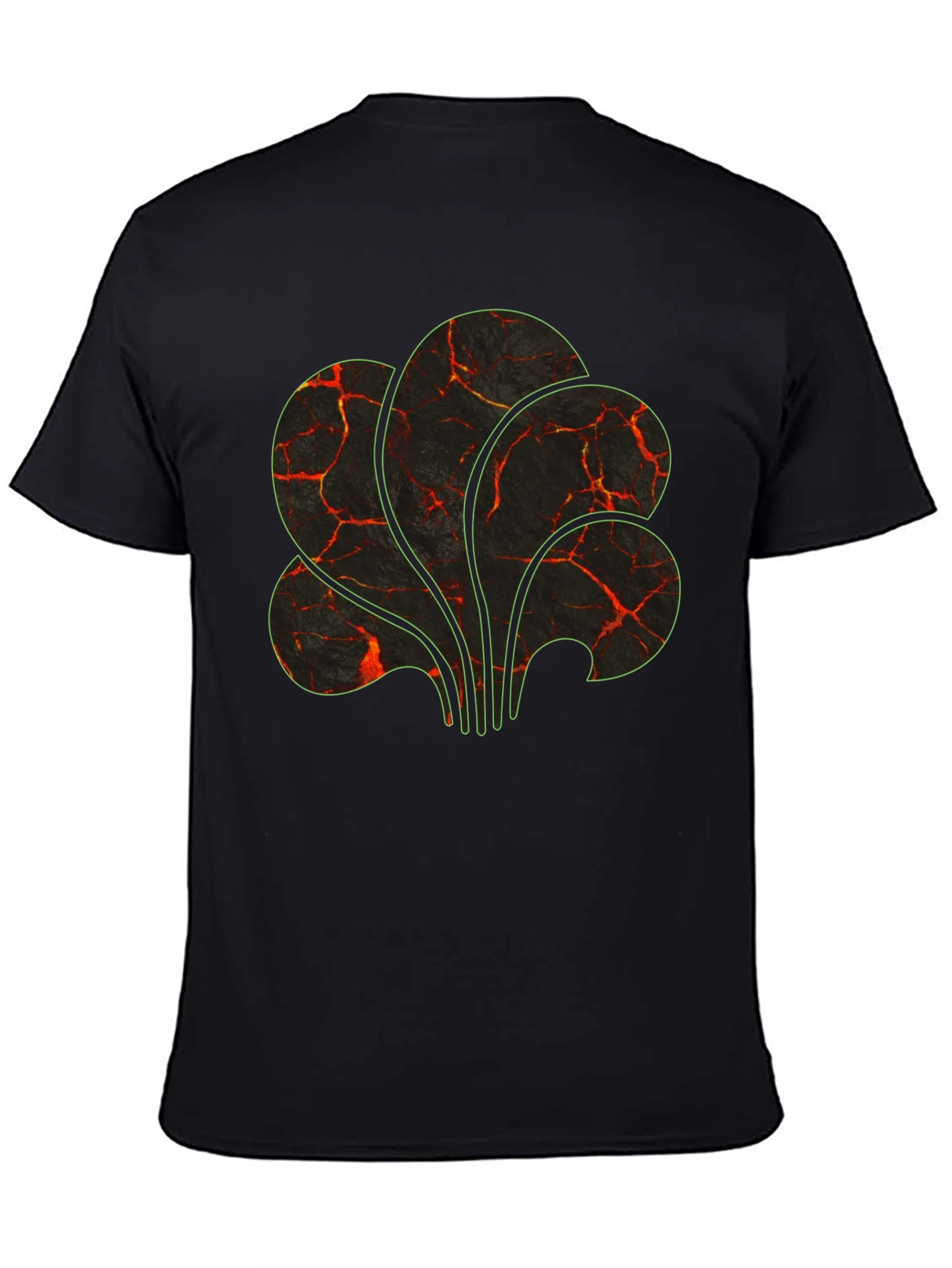 Lava Plant Graphic Tee - Modern Black T-Shirt