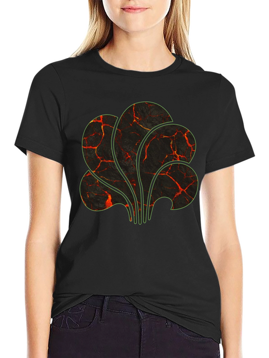 Lava Plant Graphic Tee - Modern Black T-Shirt