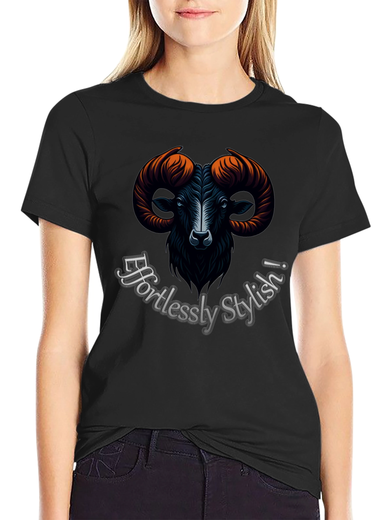 Effortlessly Stylish Ram Graphic T-Shirt