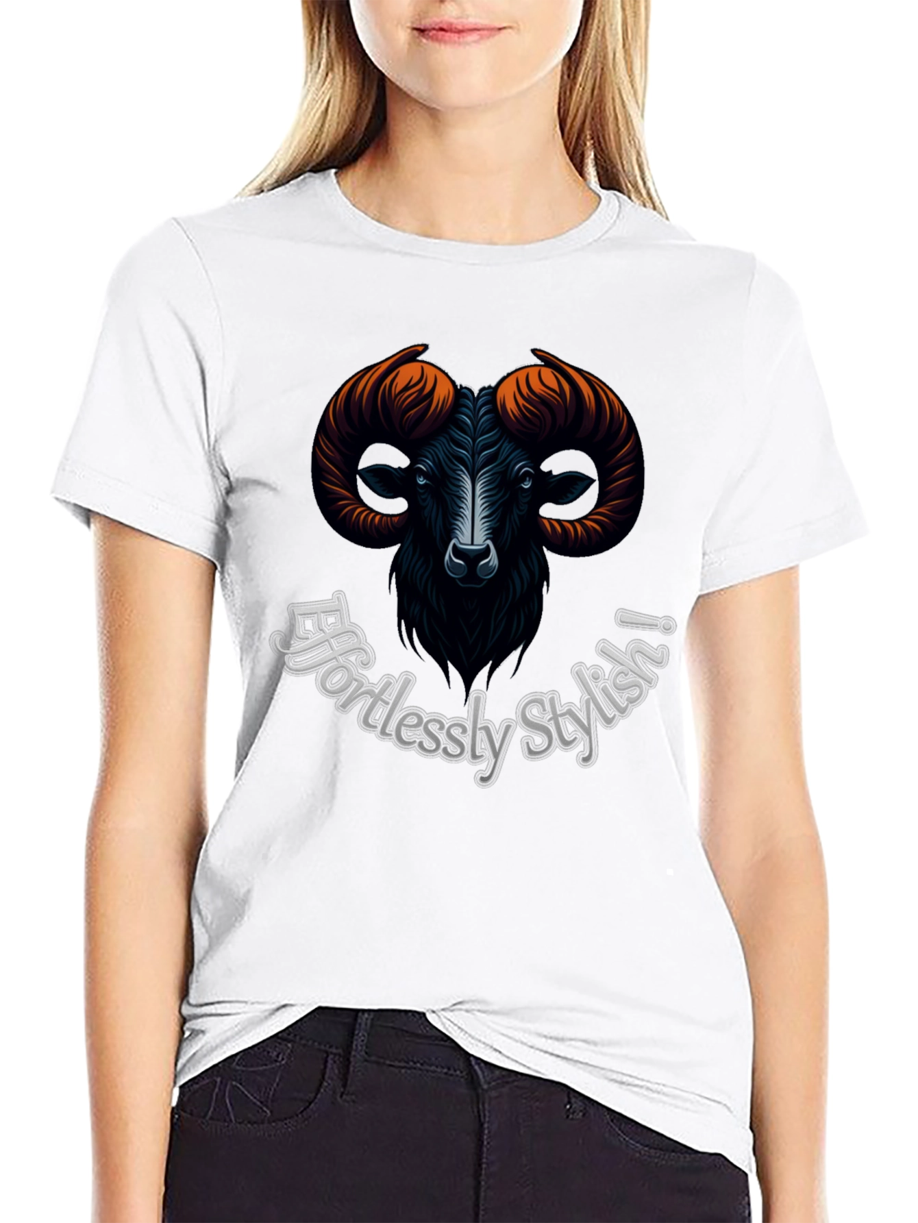 Effortlessly Stylish Ram Graphic T-Shirt