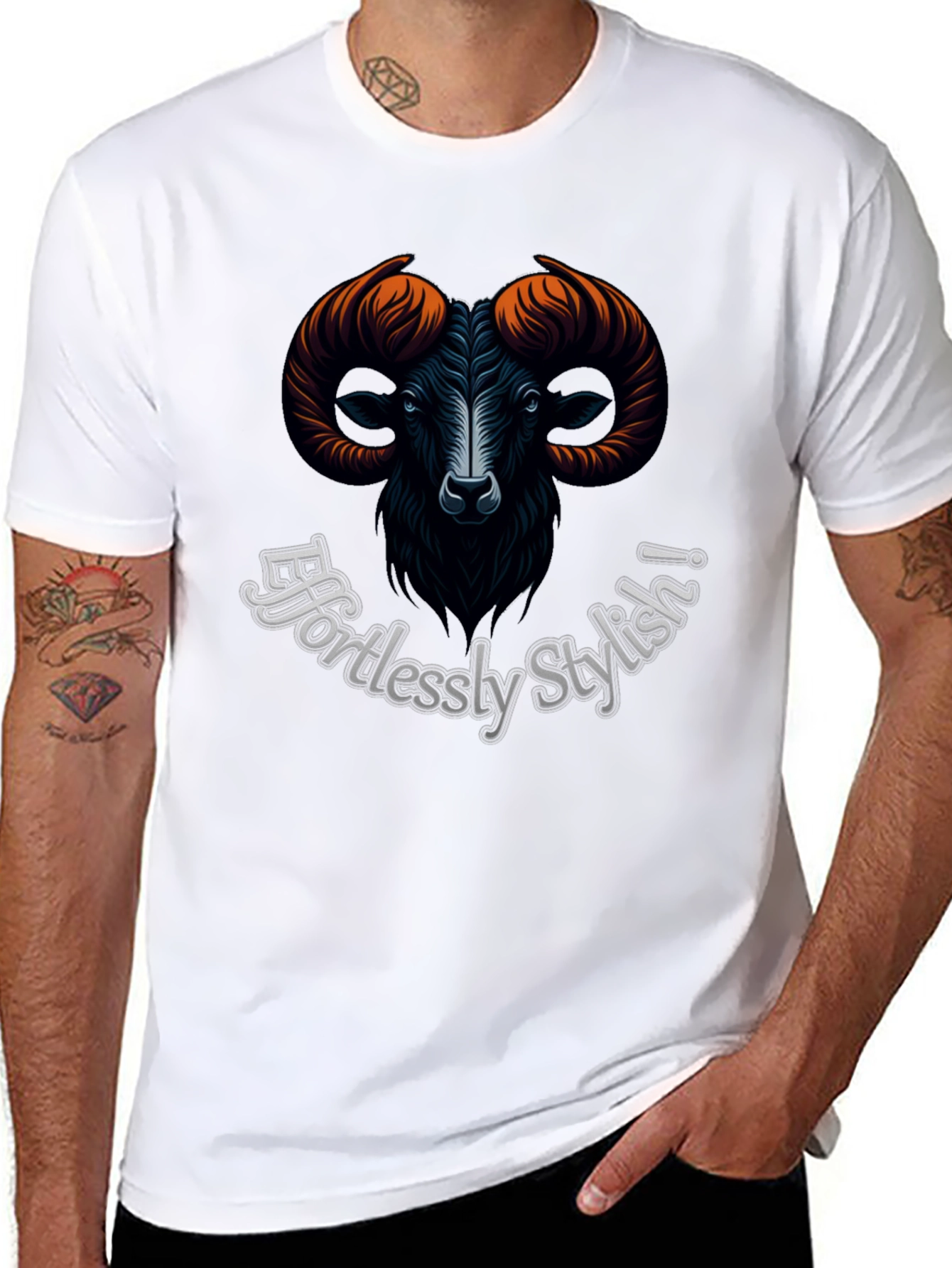 Effortlessly Stylish Ram Graphic T-Shirt