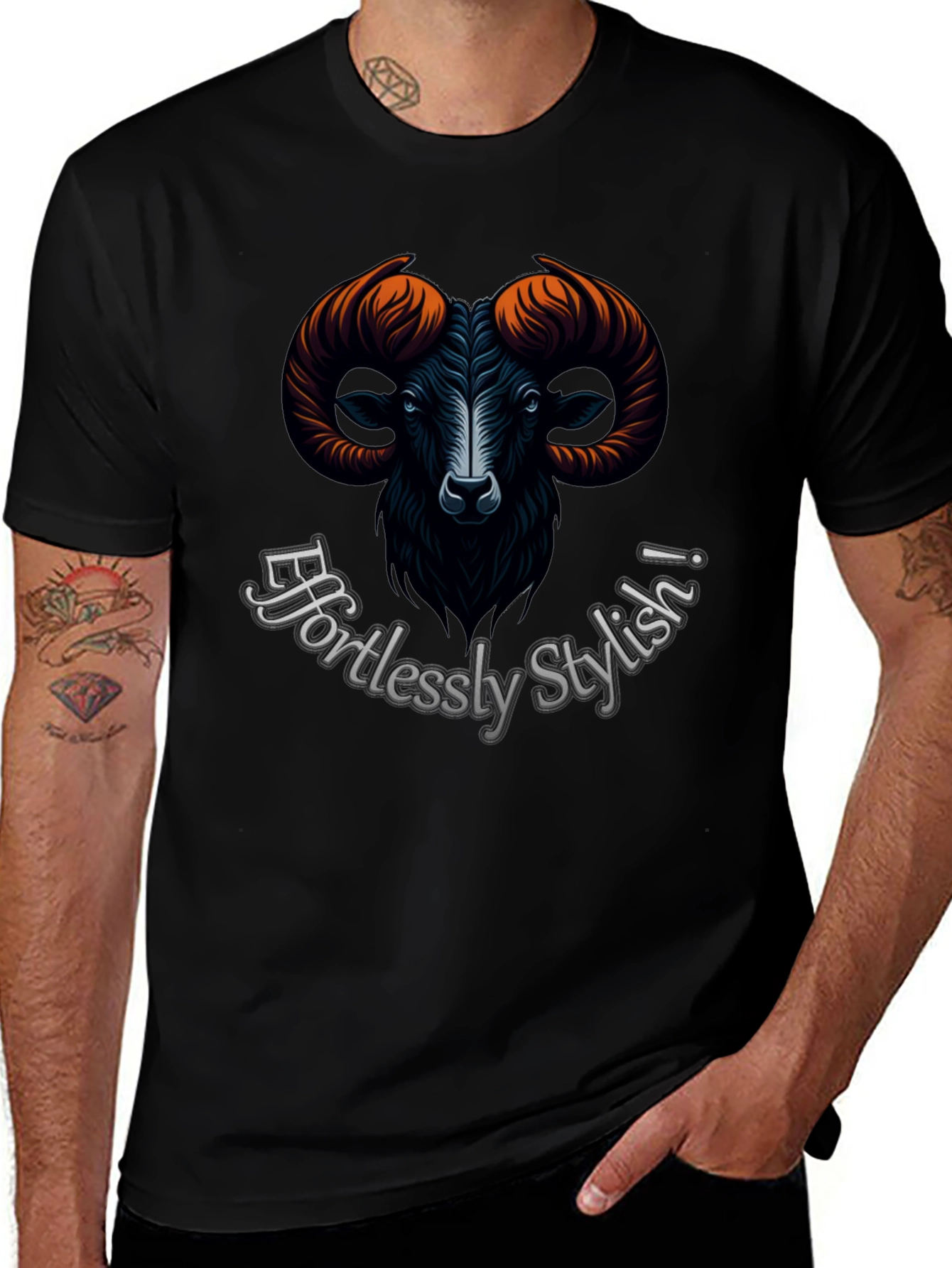 Effortlessly Stylish Ram Graphic T-Shirt