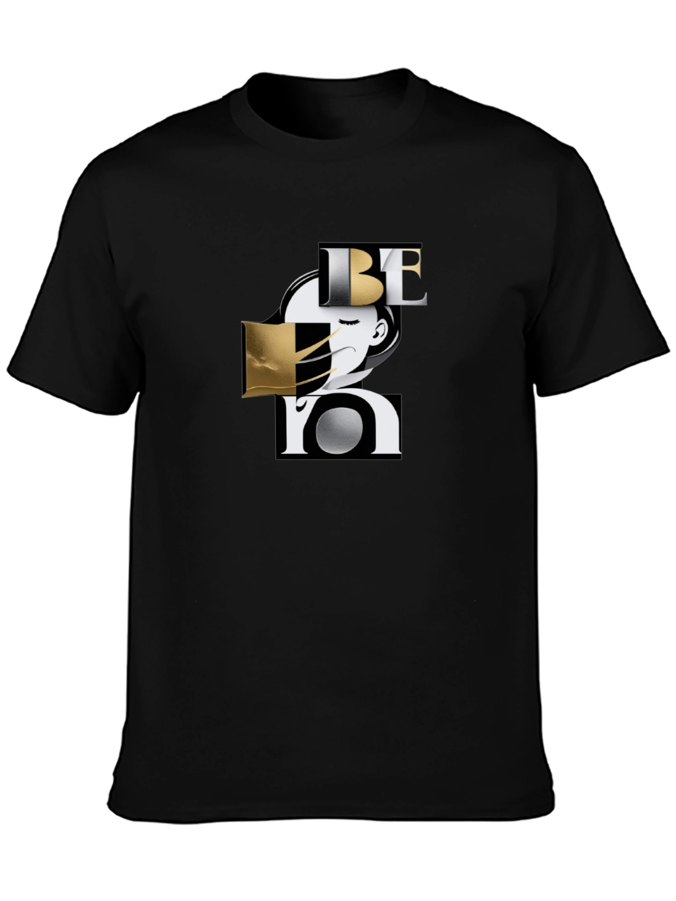 Stylish Be You Graphic Black T-Shirt