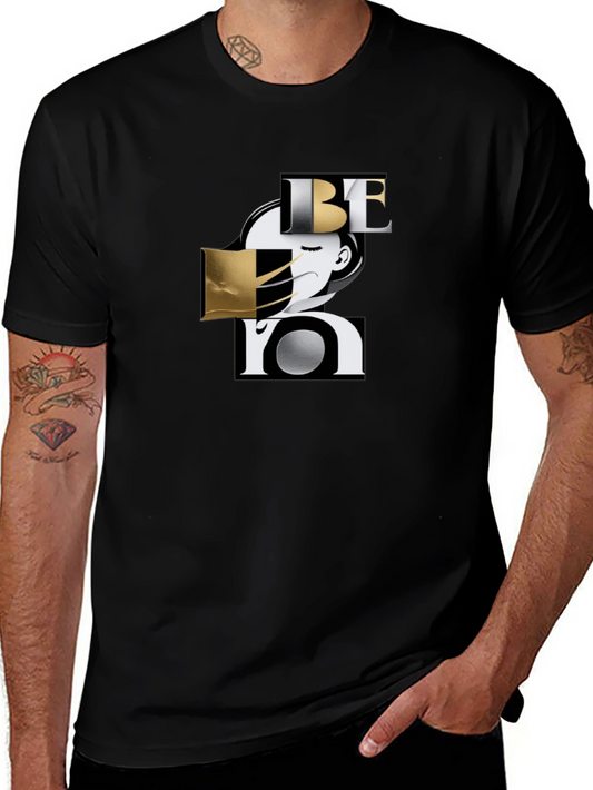 Stylish Be You Graphic Black T-Shirt