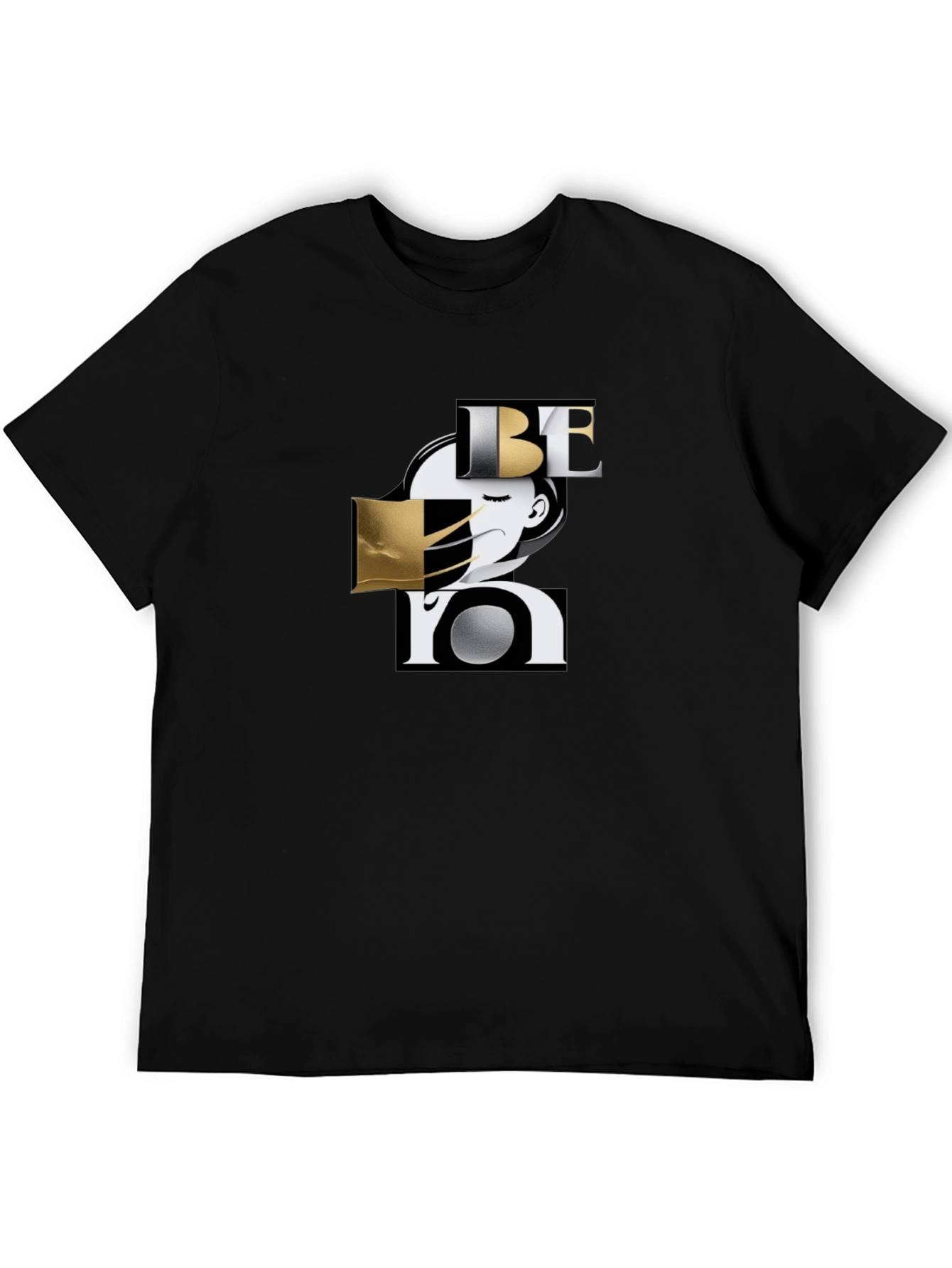 Stylish Be You Graphic Black T-Shirt