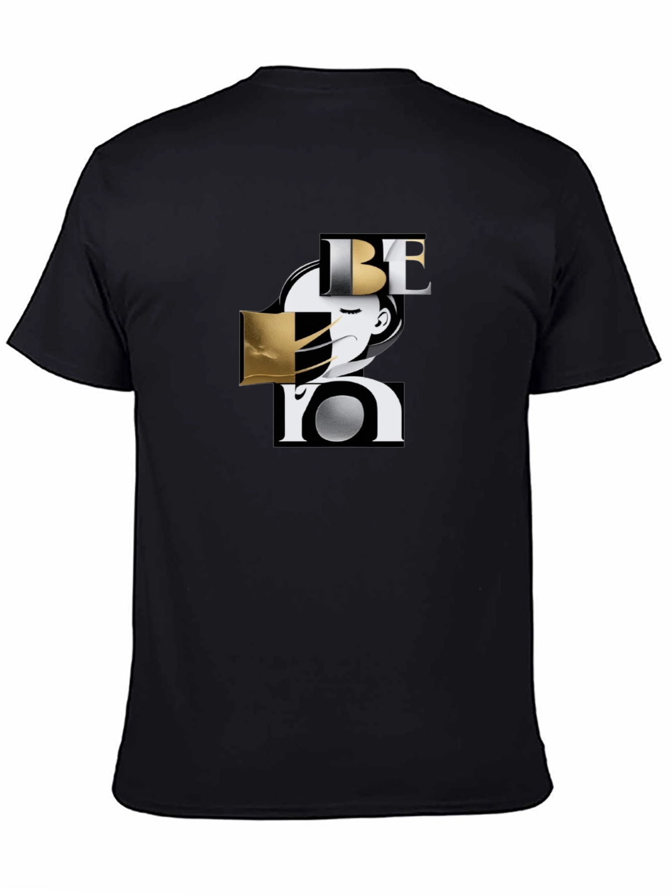 Stylish Be You Graphic Black T-Shirt
