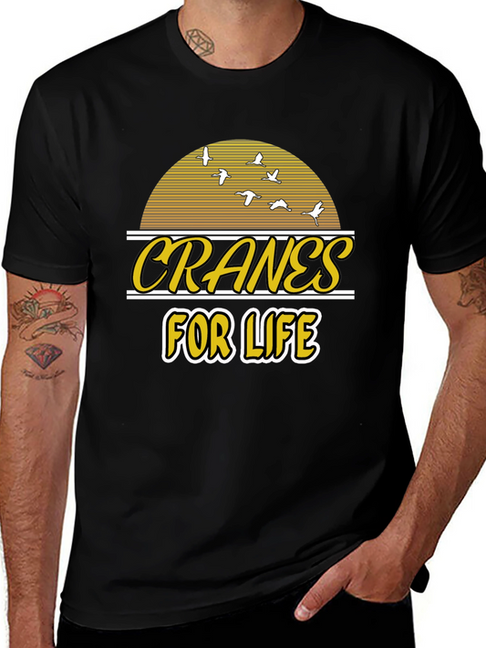 Cranes For Life T-Shirt - Unique Graphic Tee