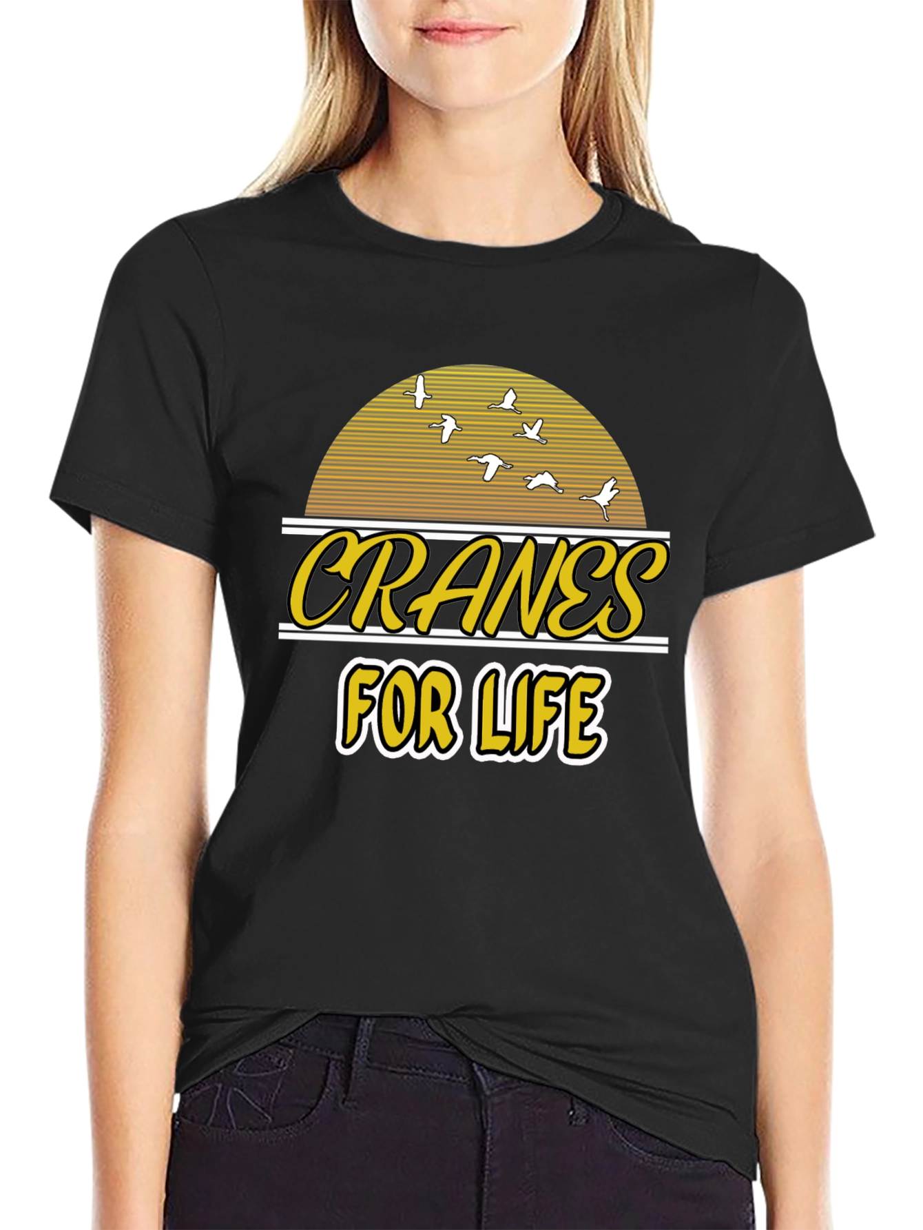Cranes For Life T-Shirt - Unique Graphic Tee