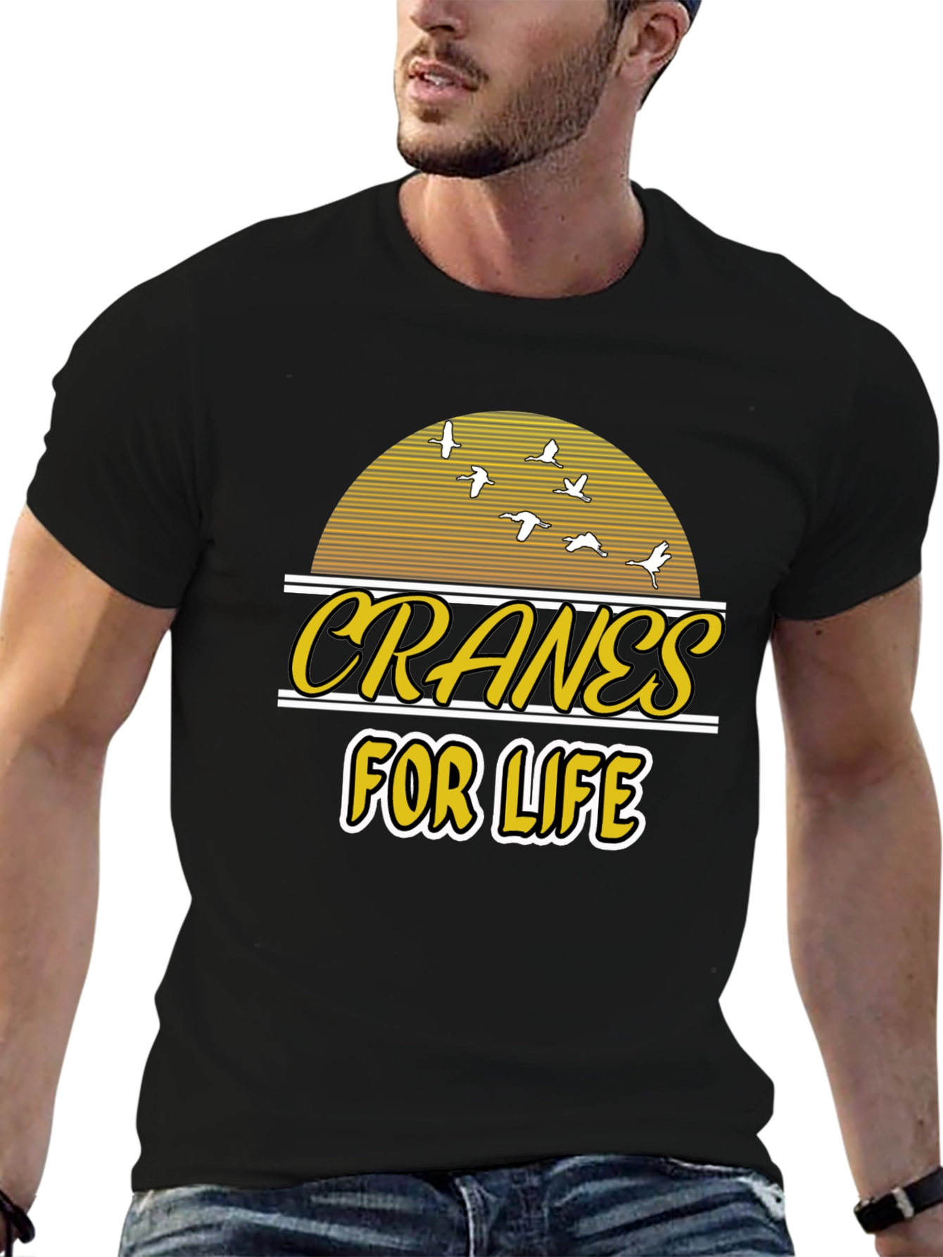 Cranes For Life T-Shirt - Unique Graphic Tee