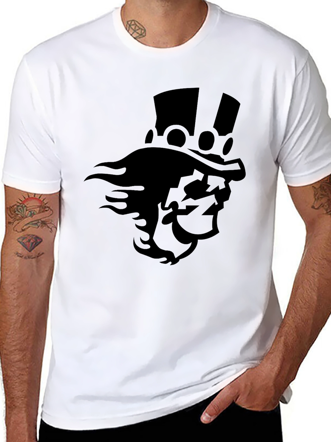 Mens Black Graphic T-Shirt - Slash Inspired