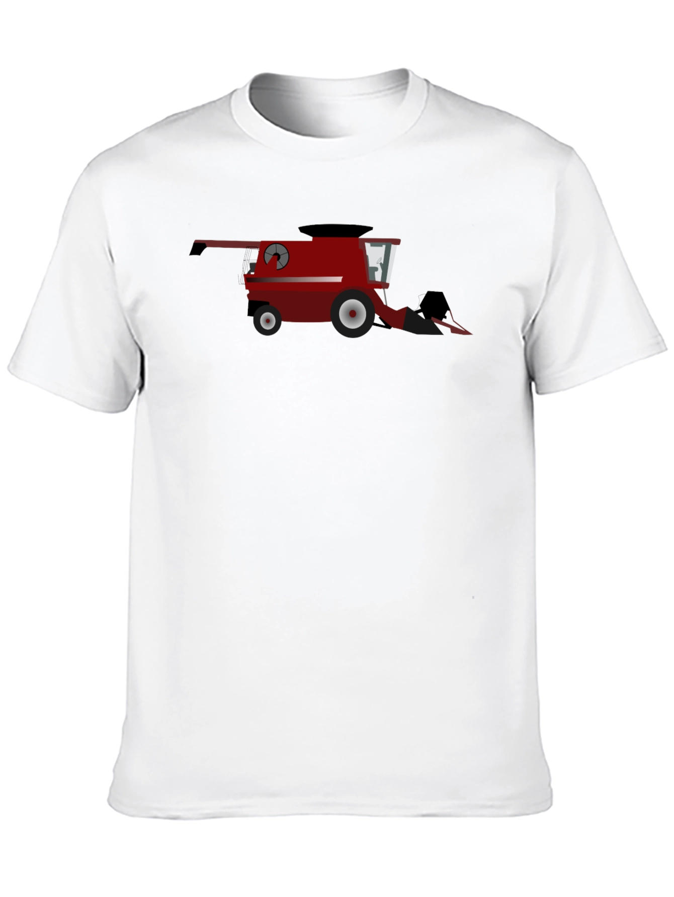 Red Combine Harvester Graphic T-Shirt