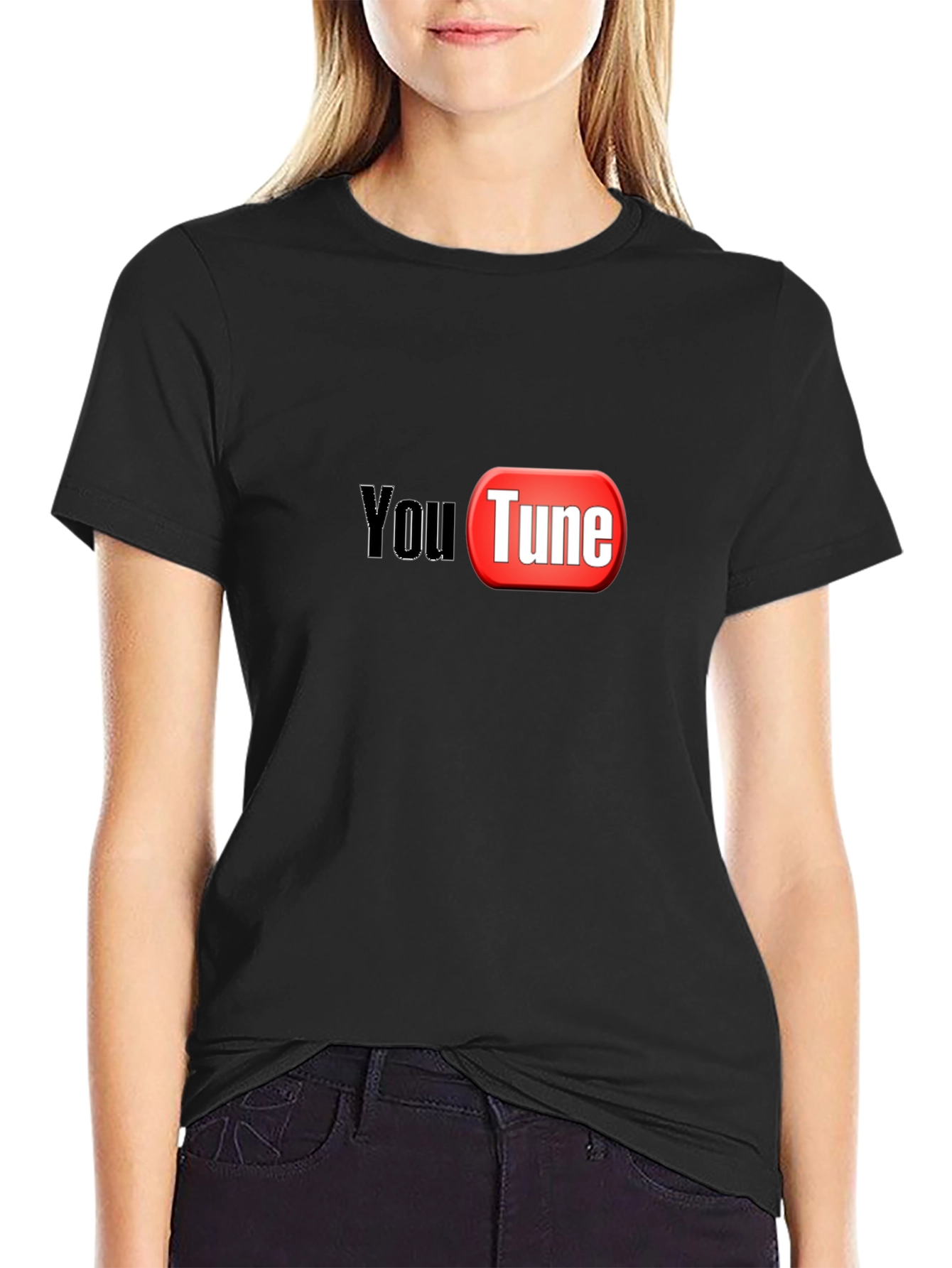 YouTune Black Graphic T-Shirt