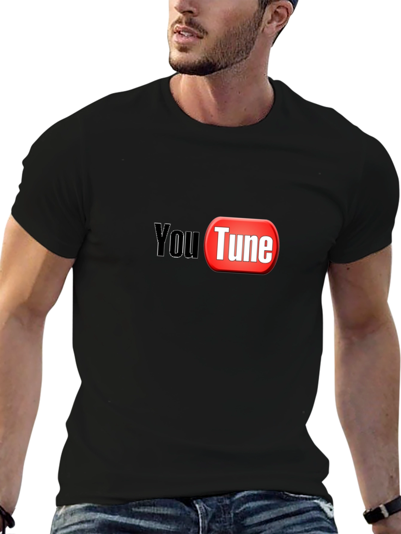 YouTune Black Graphic T-Shirt